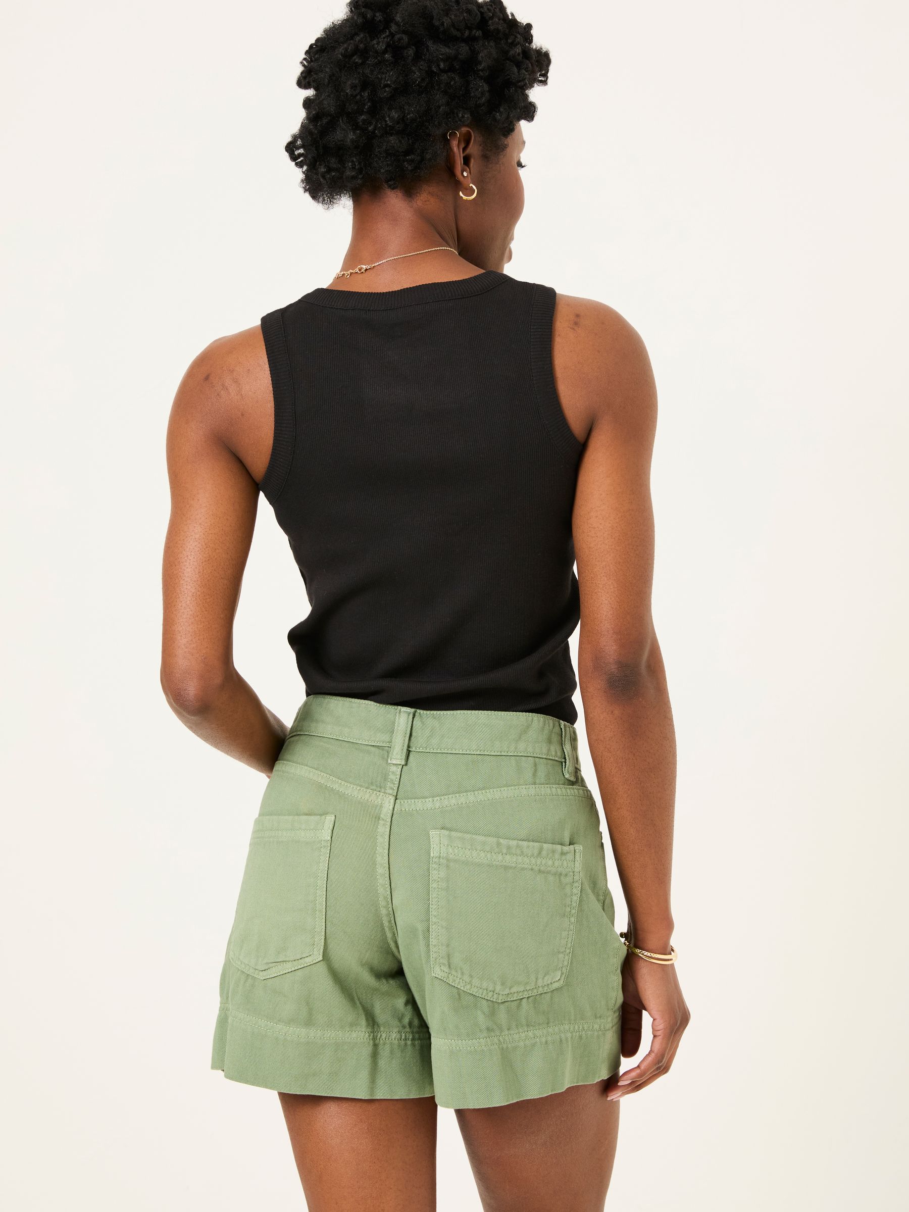 Broadway Mint Green Woven Shorts - Image 2 of 5