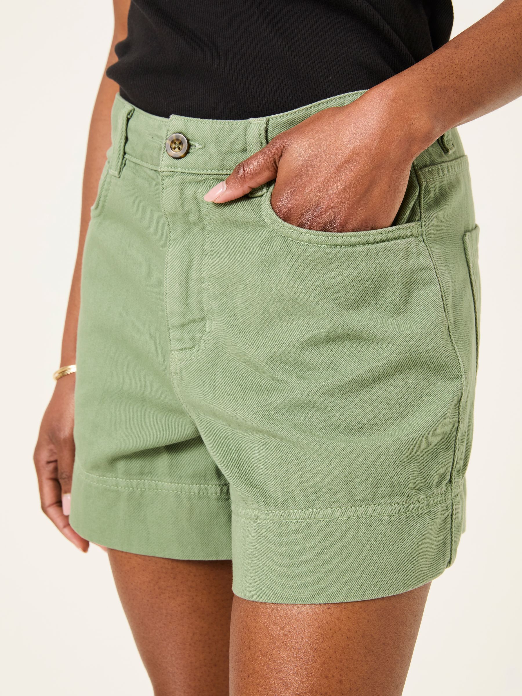 Broadway Mint Green Woven Shorts - Image 3 of 5