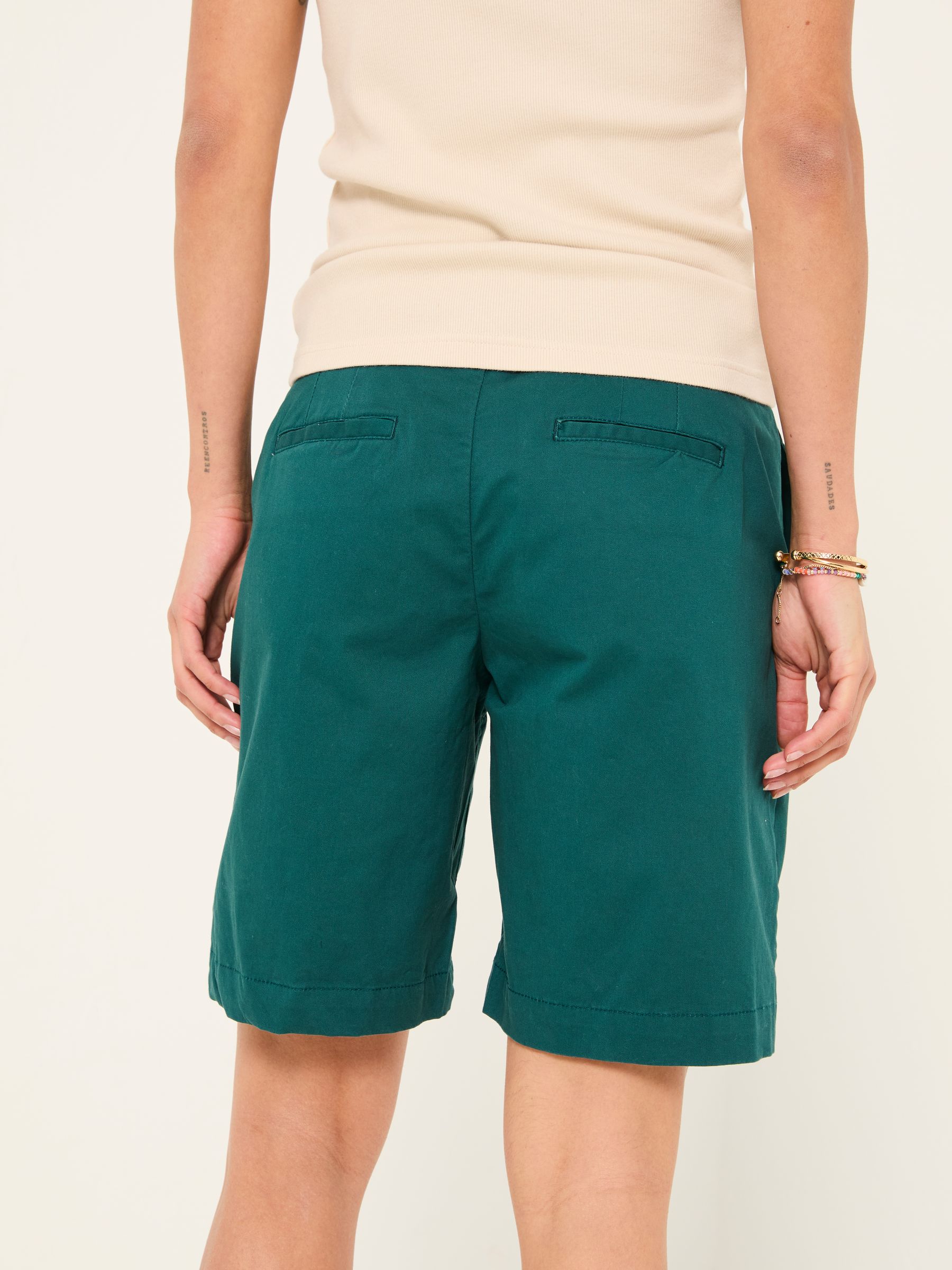 Sandown Teal Blue Chino Shorts - Image 2 of 6