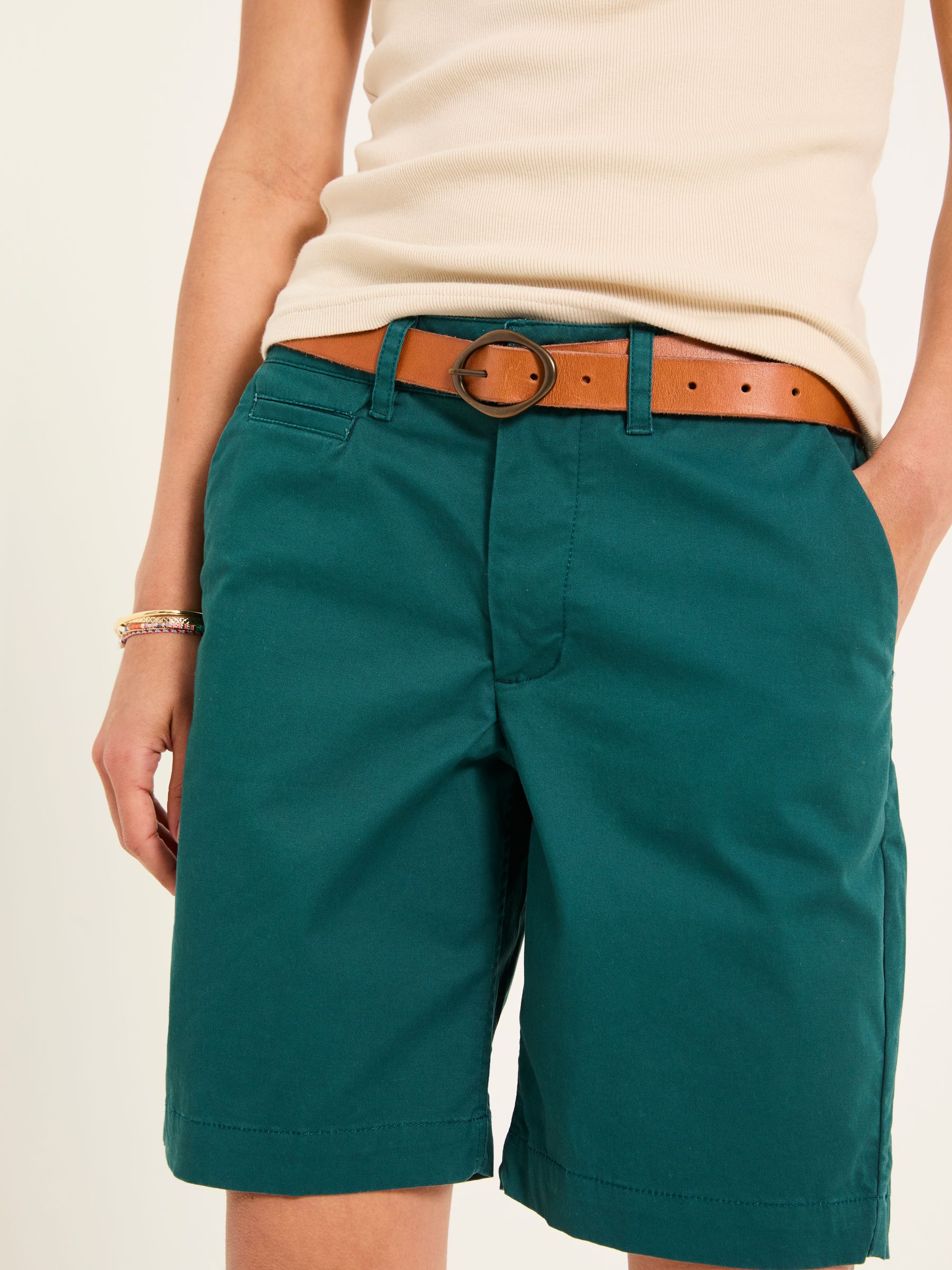 Sandown Teal Blue Chino Shorts - Image 5 of 6