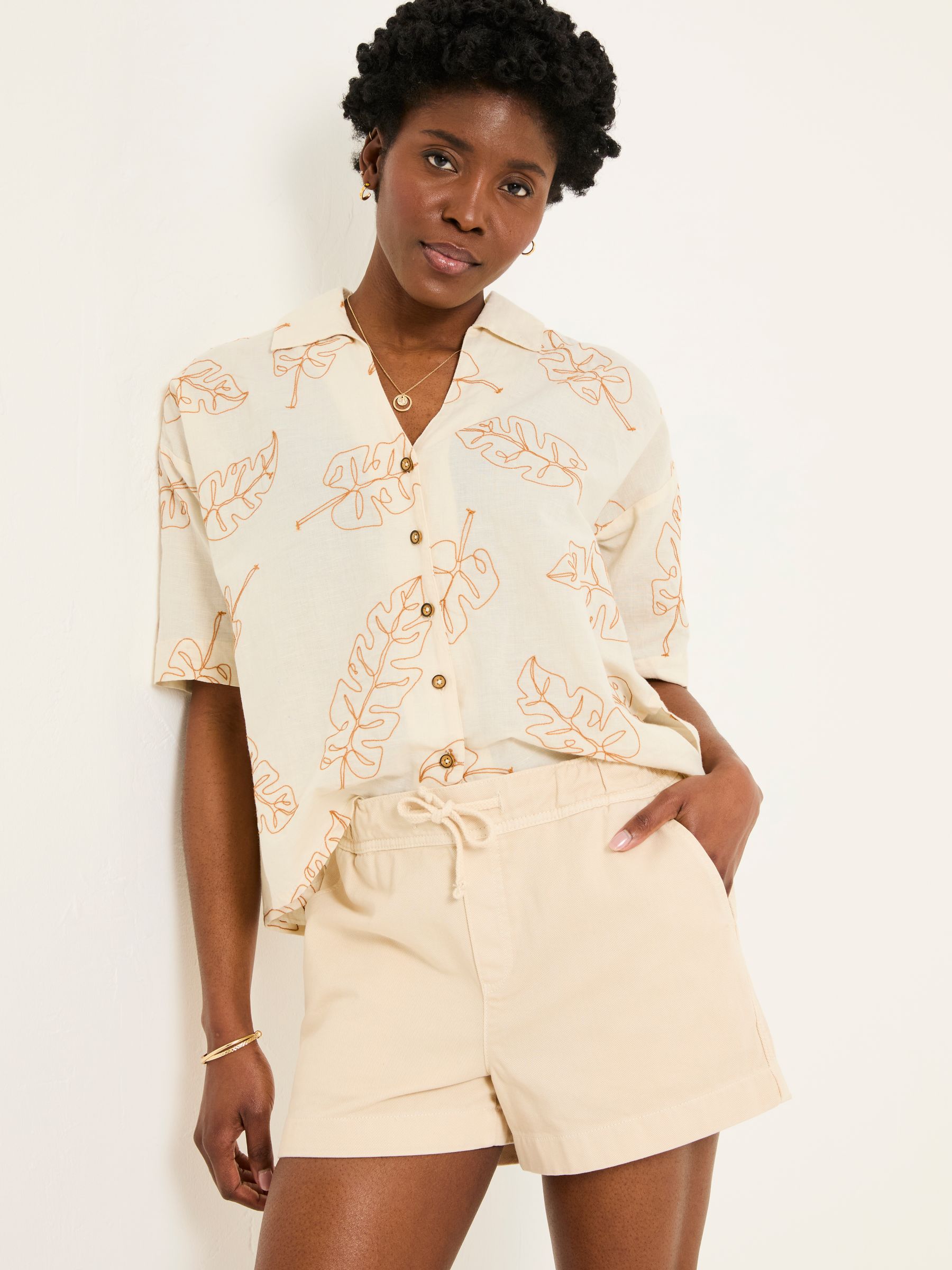 Ashby Natural Drawstring Shorts - Image 1 of 5