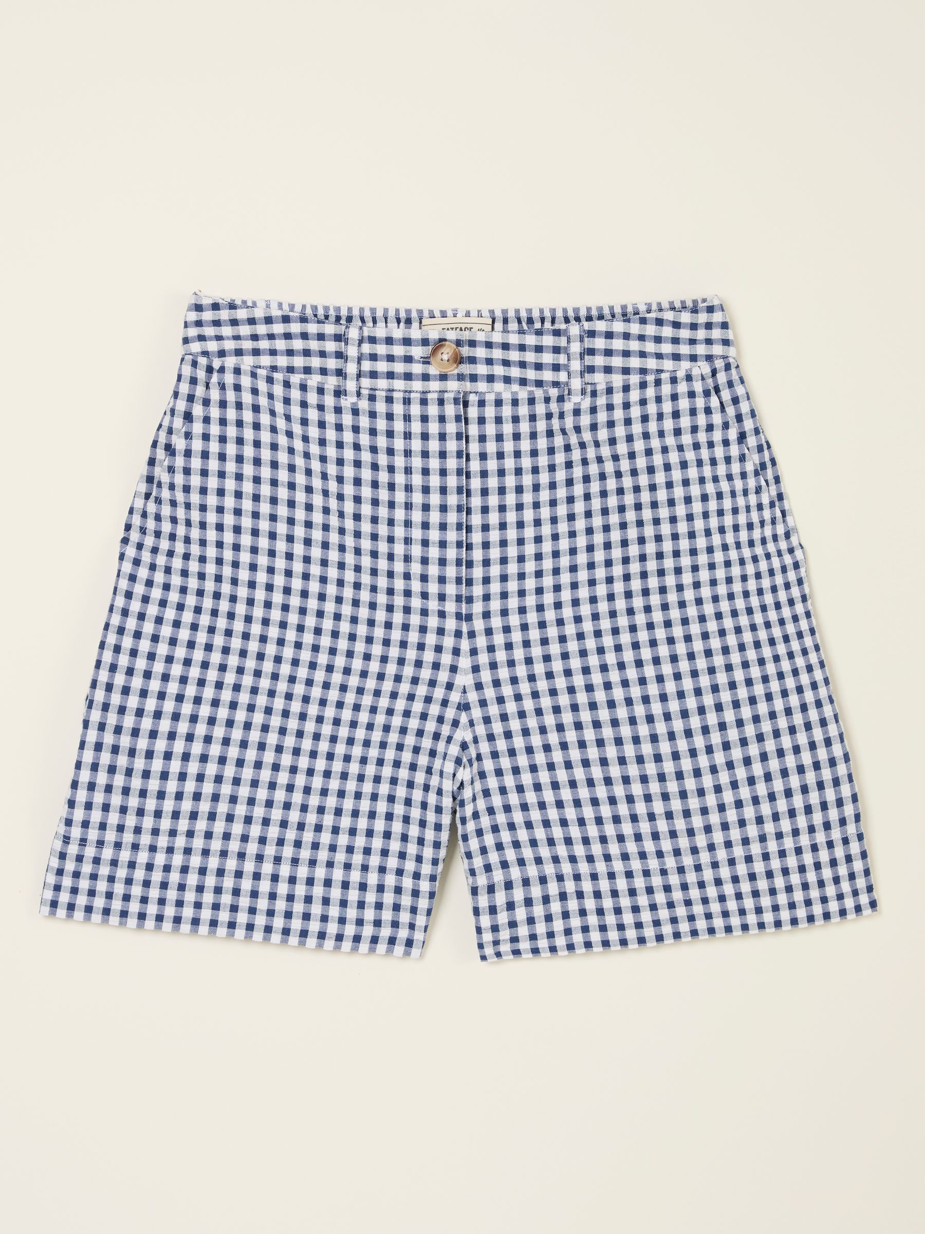 Nell Navy Gingham Shorts - Image 6 of 7