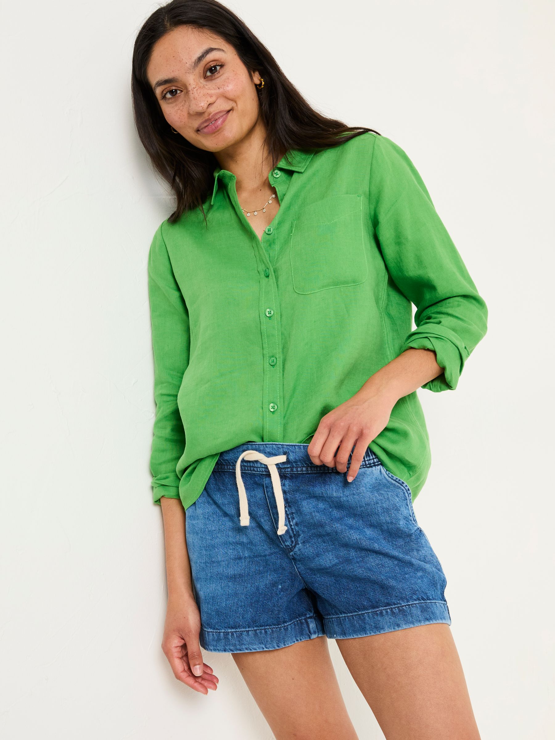 Ashby Dark Vintage Blue Ashby Drawstring Denim Shorts - Image 3 of 9