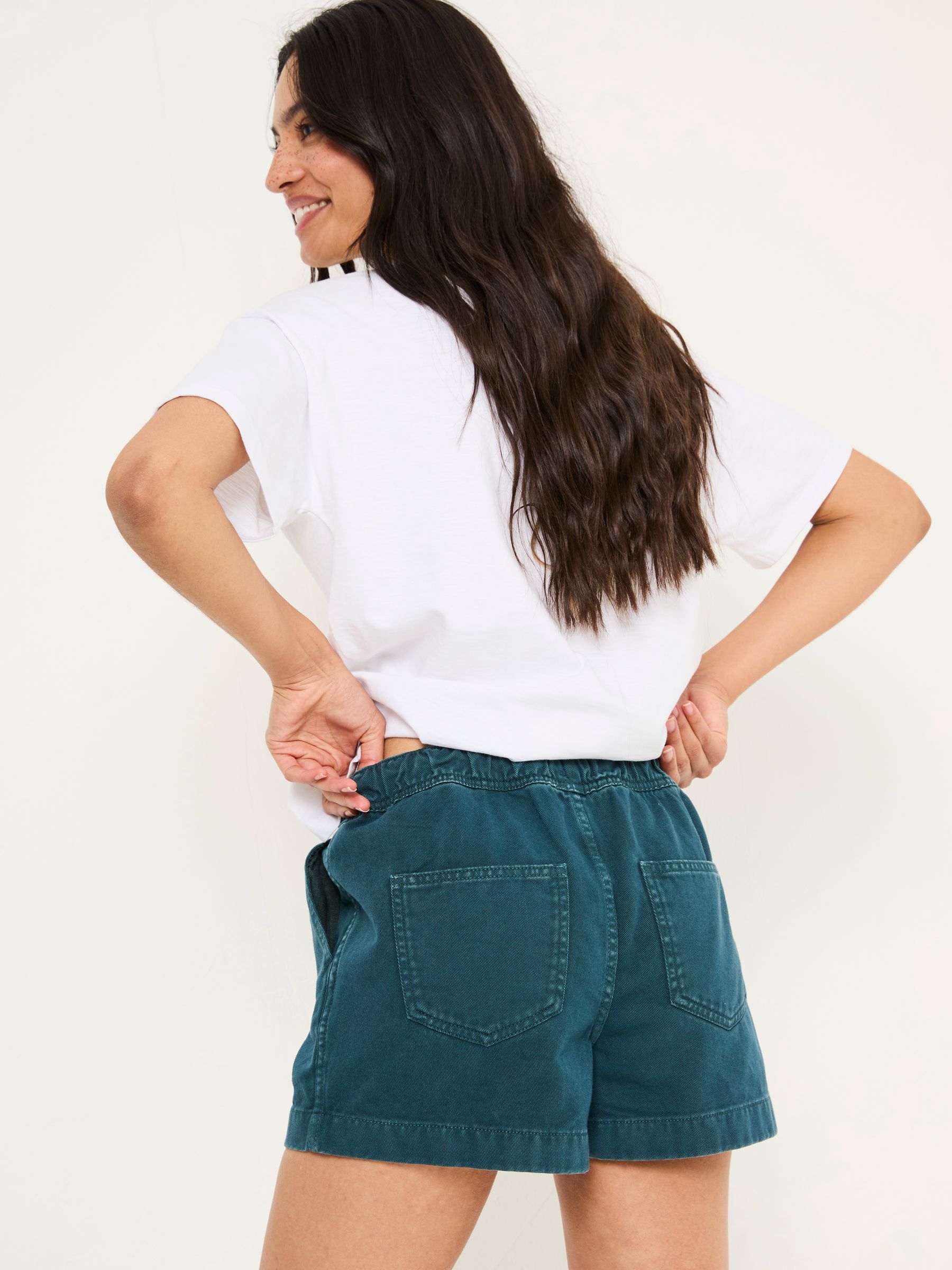 Ashby Teal Blue Drawstring Shorts - Image 2 of 6