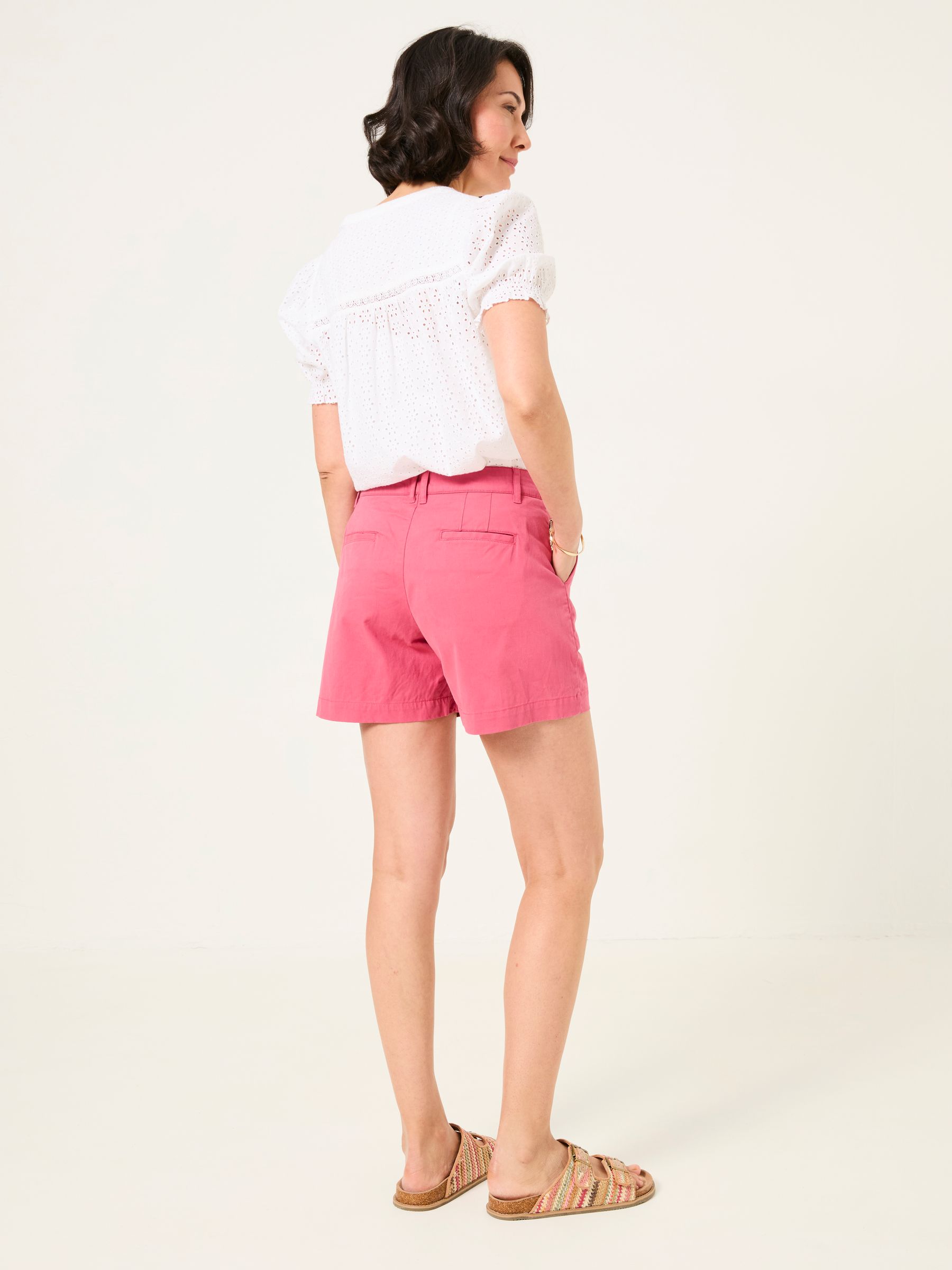 Padstow Dark Pink Chino Shorts - Image 2 of 6