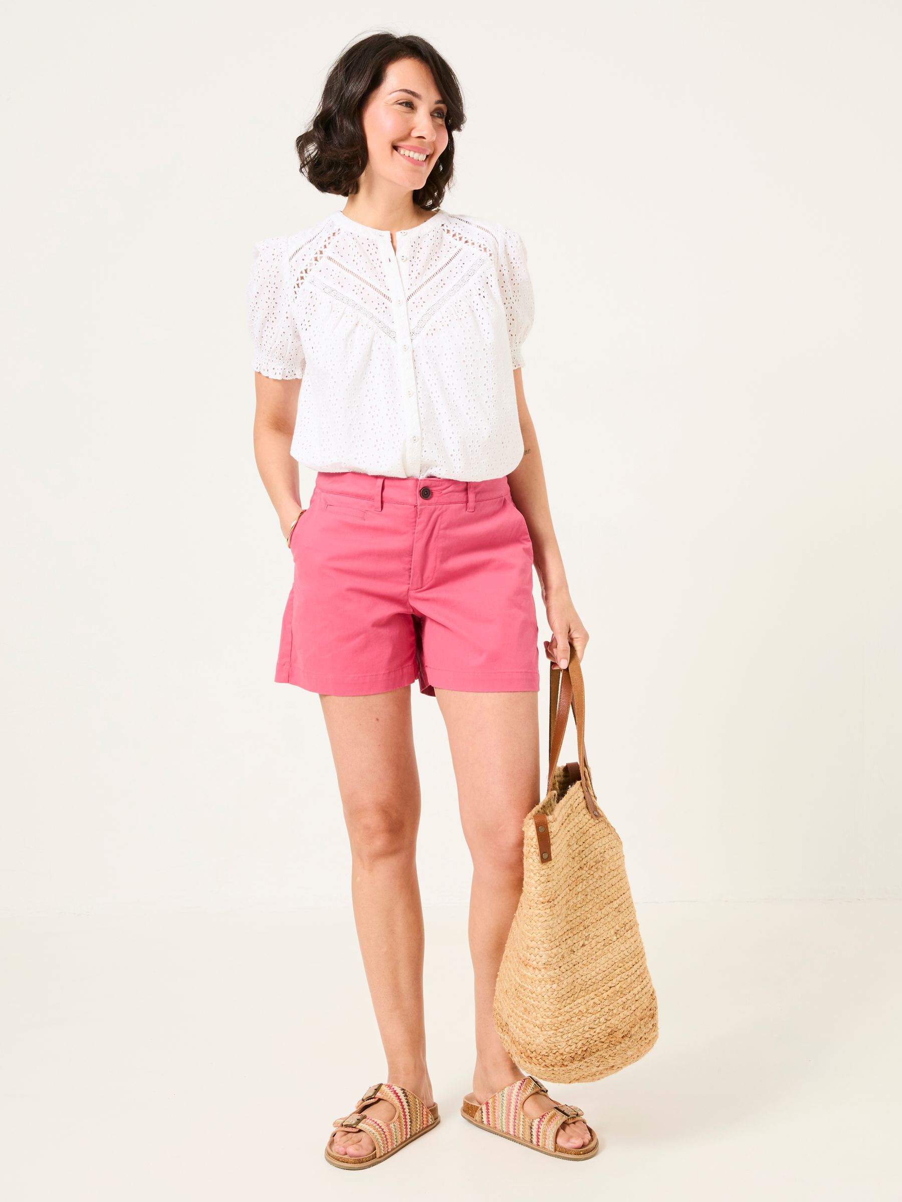 Padstow Dark Pink Chino Shorts - Image 3 of 6