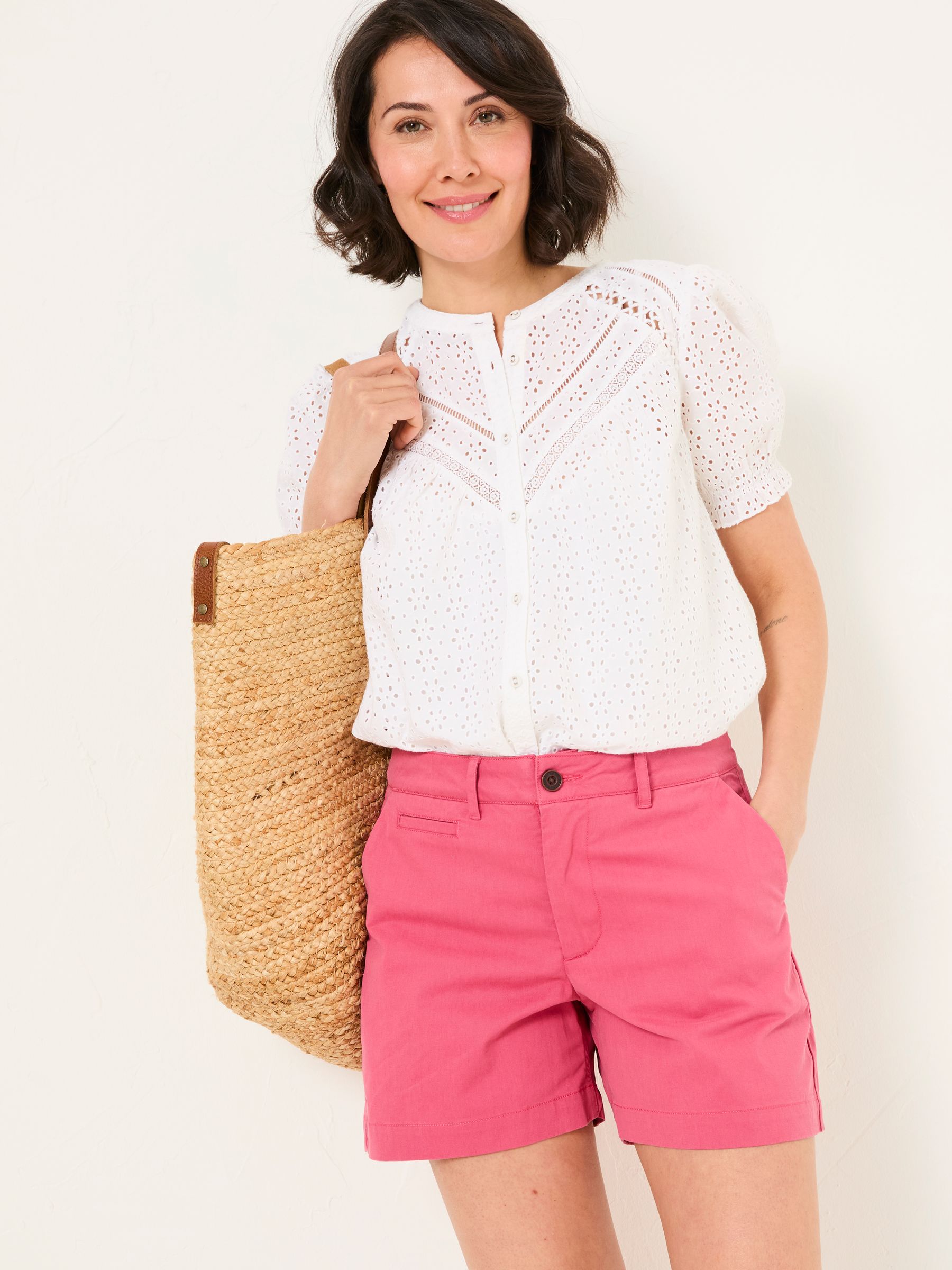 Padstow Dark Pink Chino Shorts - Image 4 of 6