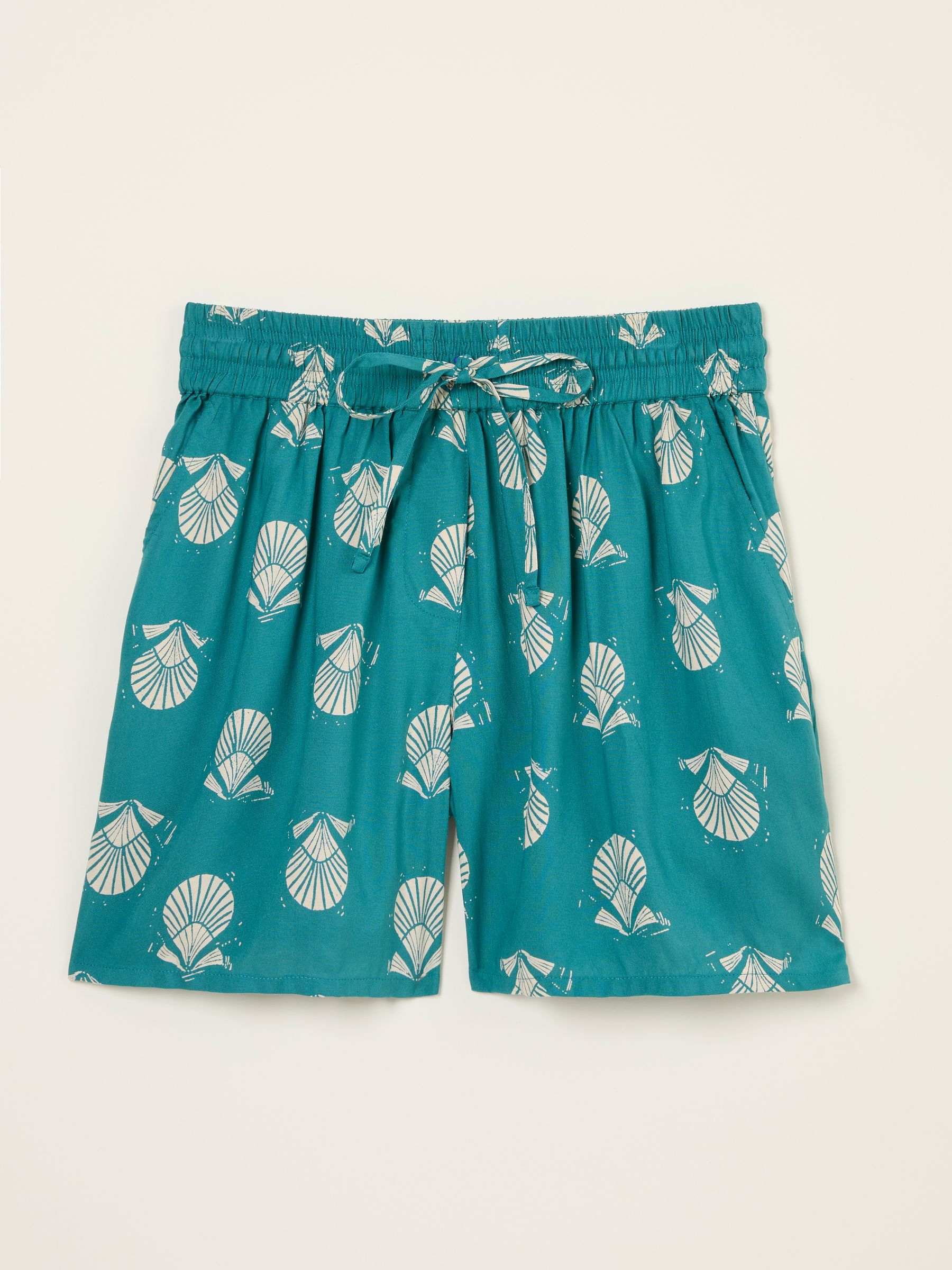 Teal Blue Lino Shell Flippy Shorts - Image 11 of 11