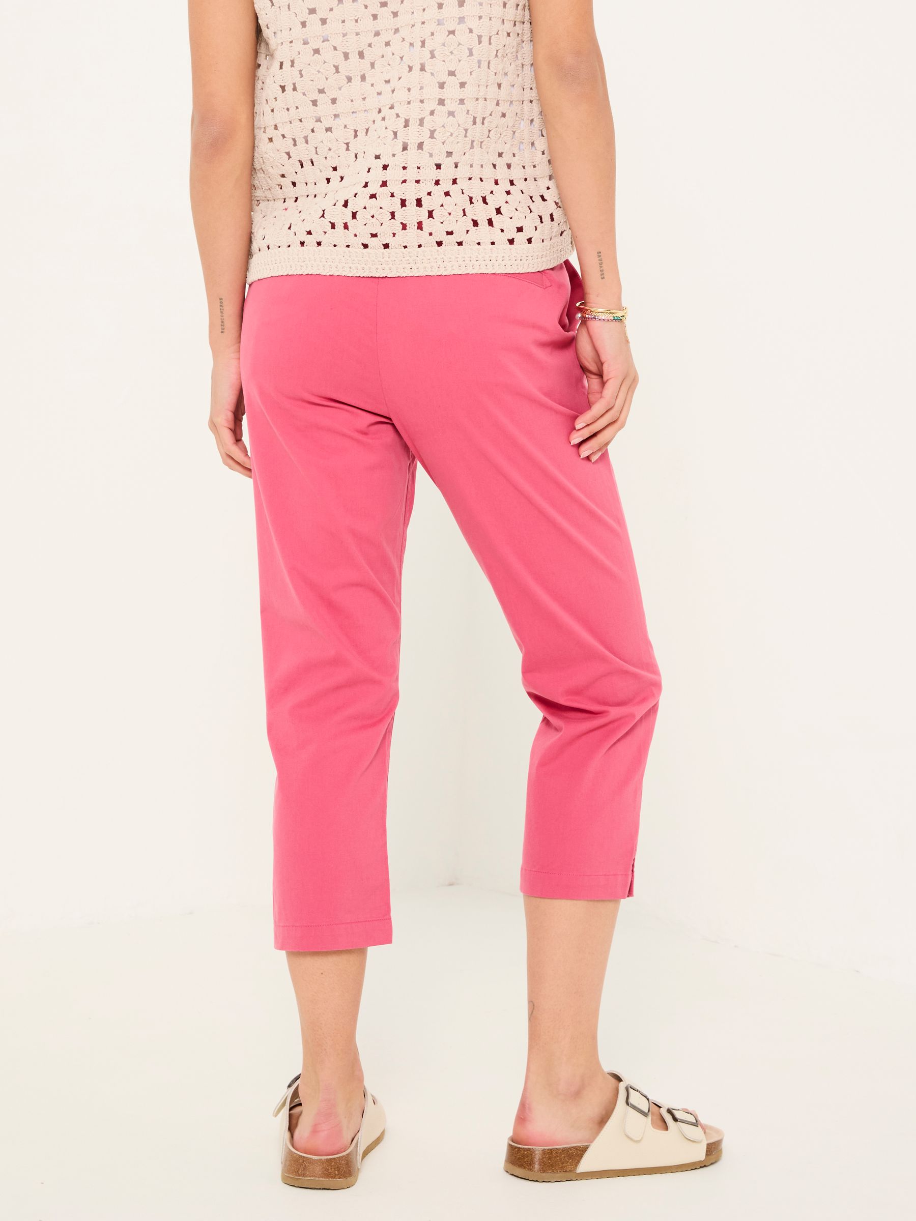 Farnham Pink Cropped Chino Trousers - Image 2 of 6