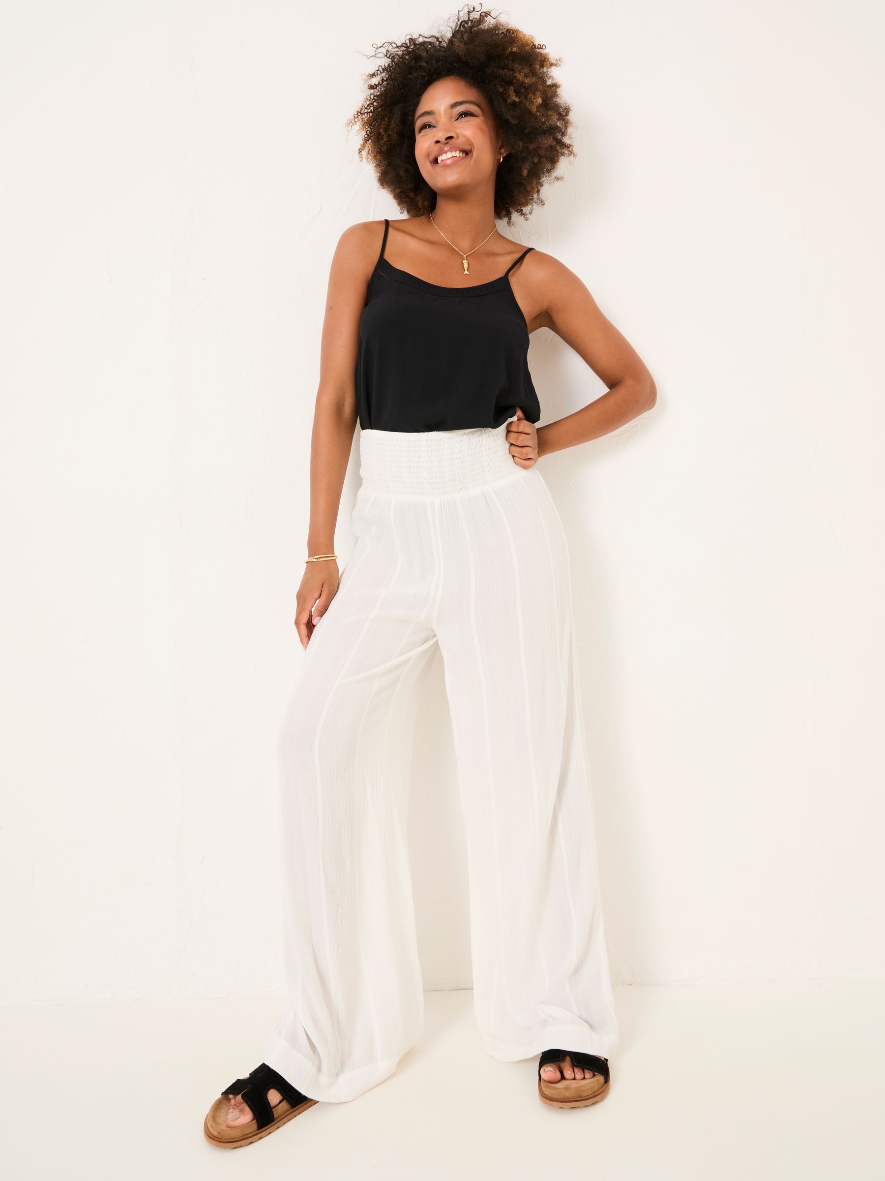 White Beachwear Palazzo Trouser - Image 3 of 6