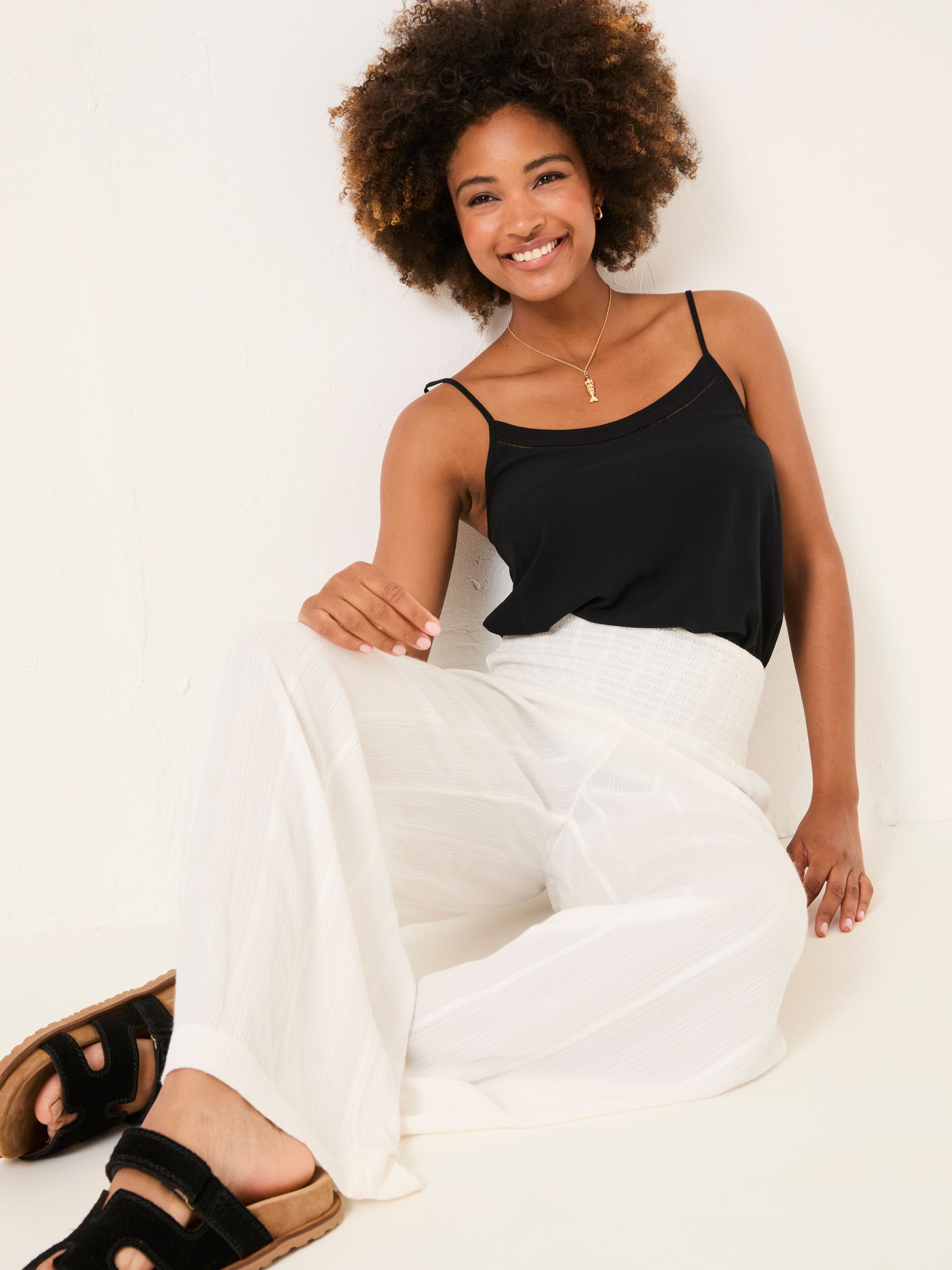 White Beachwear Palazzo Trouser - Image 4 of 6
