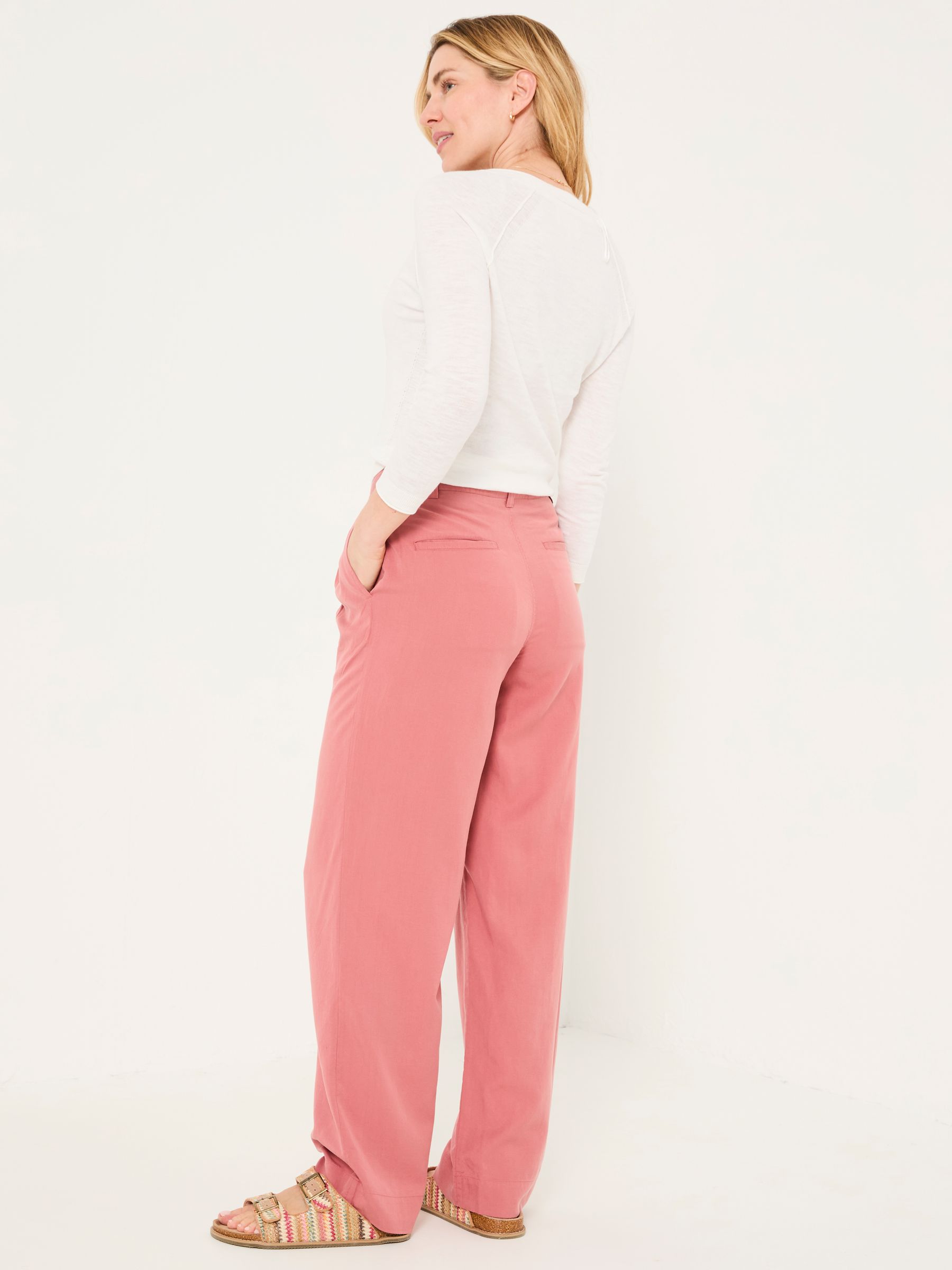 Penny Rose Pink Wide Leg Trousers - Image 3 of 6