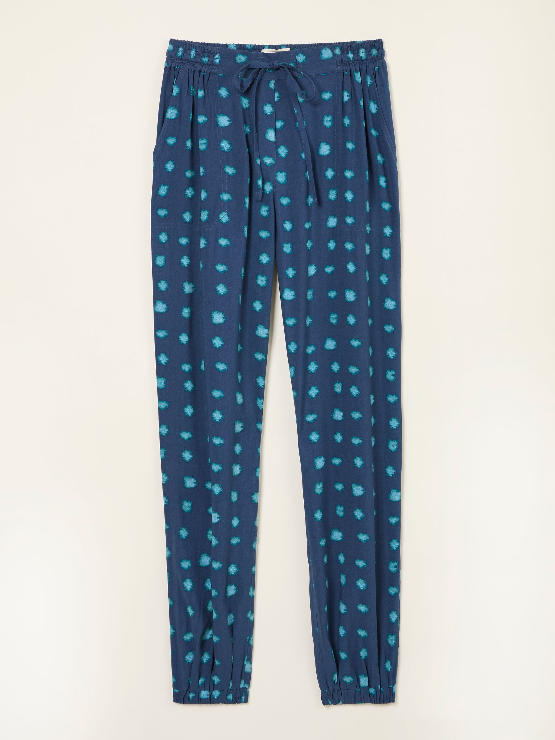 Lyme Teal Blue Spot Cuffed Joggers - Image 5 of 5