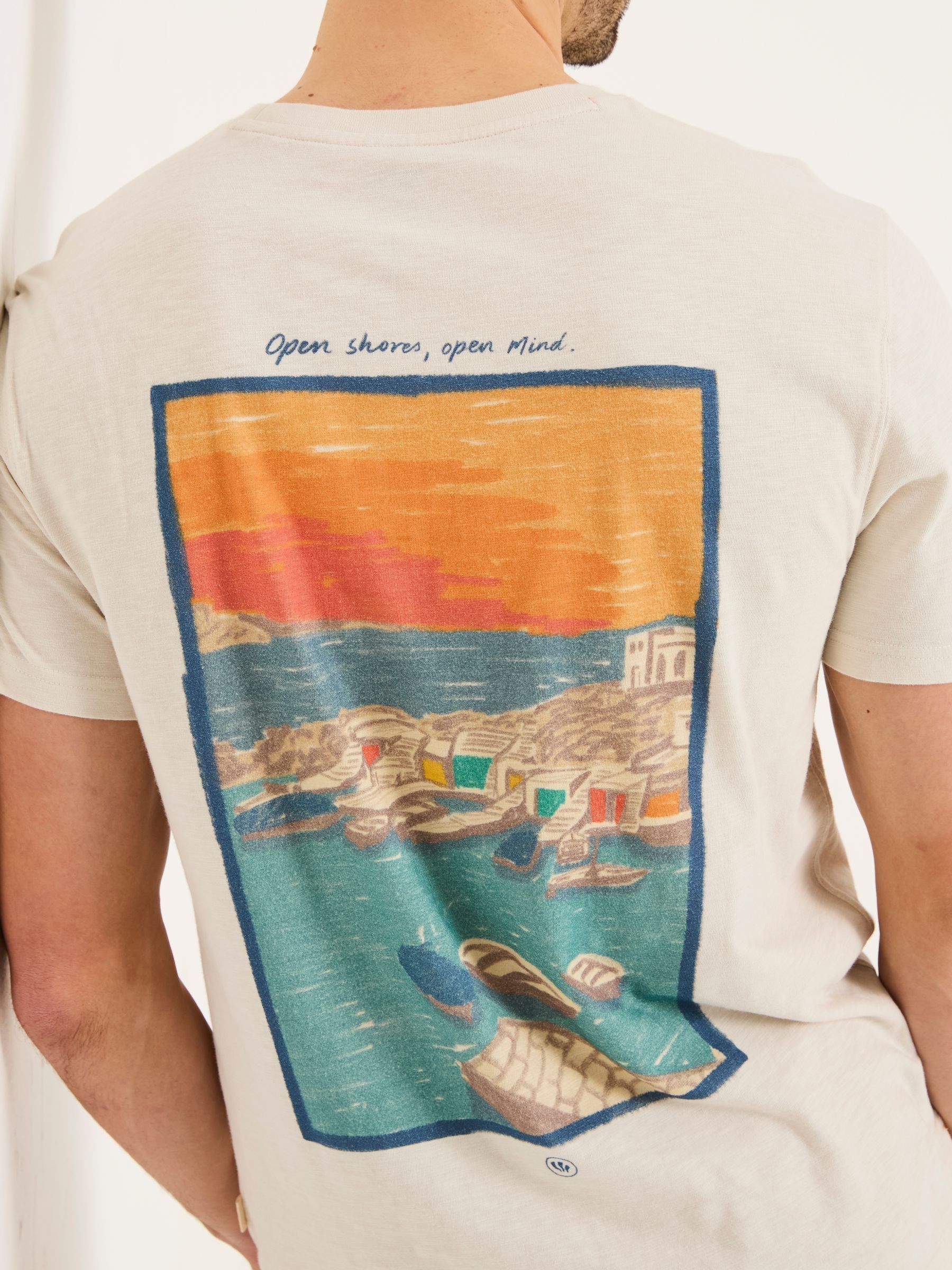 Oatmeal Open Shores Graphic Tshirt - Image 4 of 7