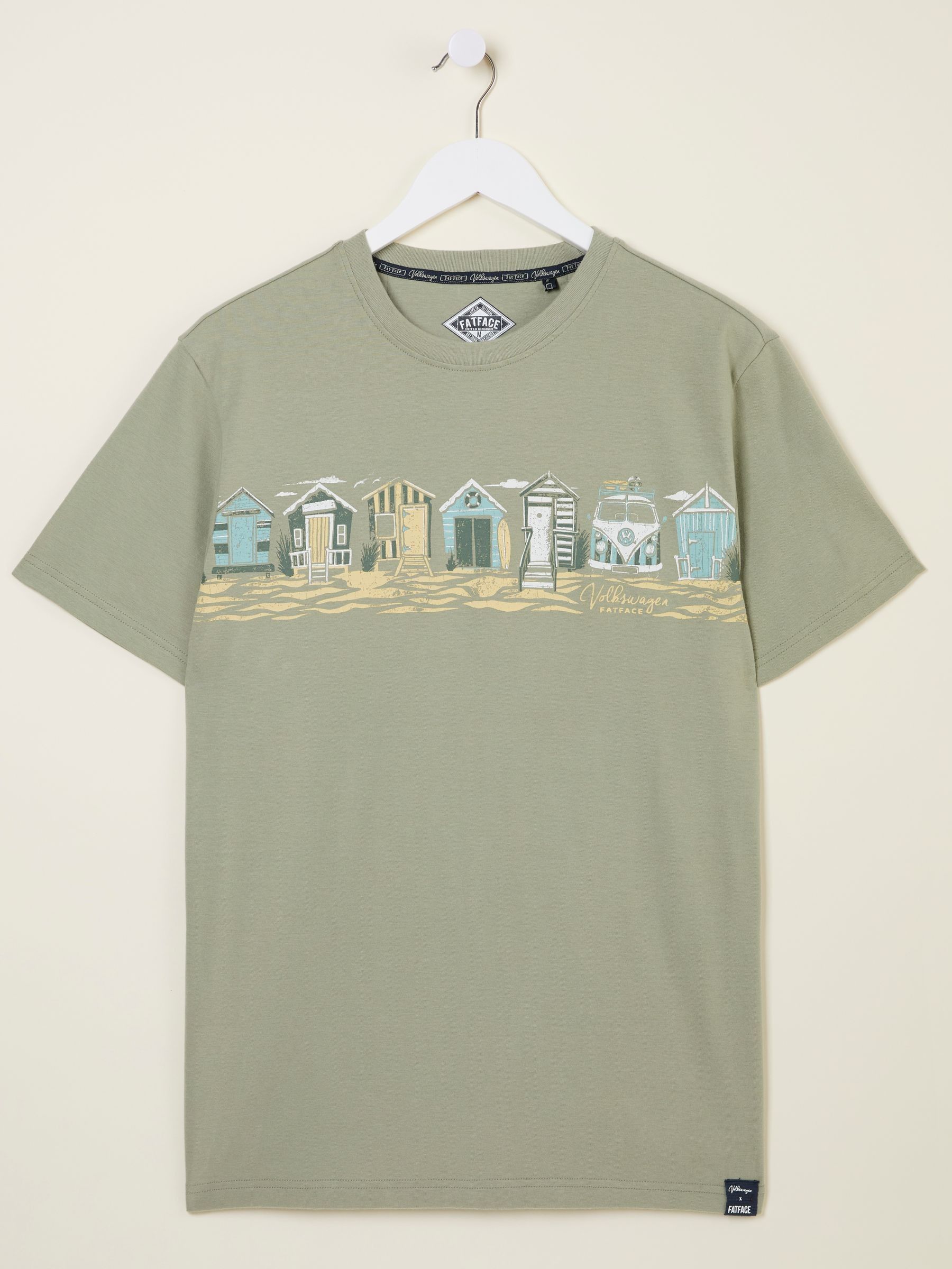 Sage Green VW Beach Hut Tshirt - Image 5 of 6
