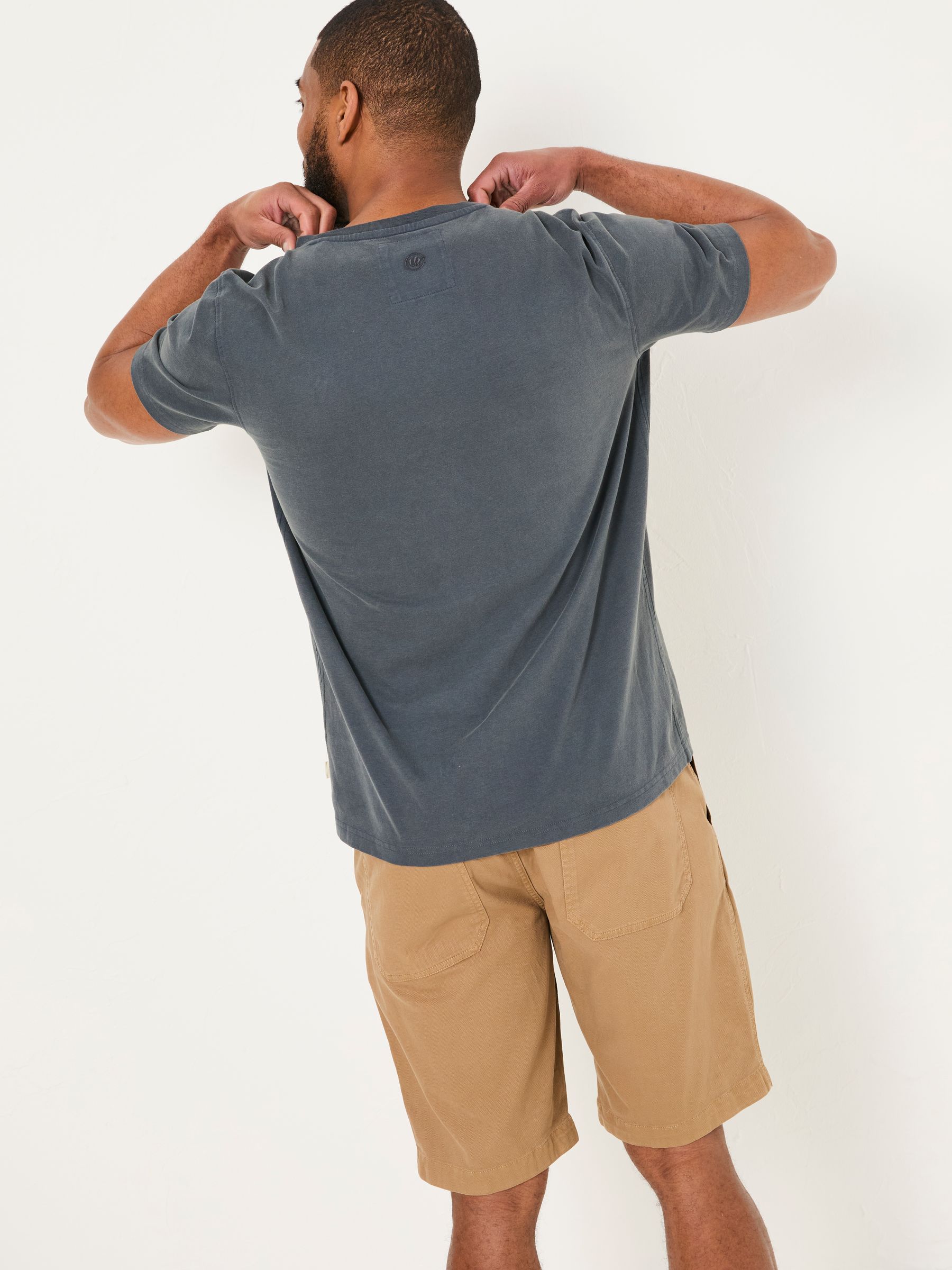 Grey Surf Patch Chest Stripe Tshirt - Image 3 of 6