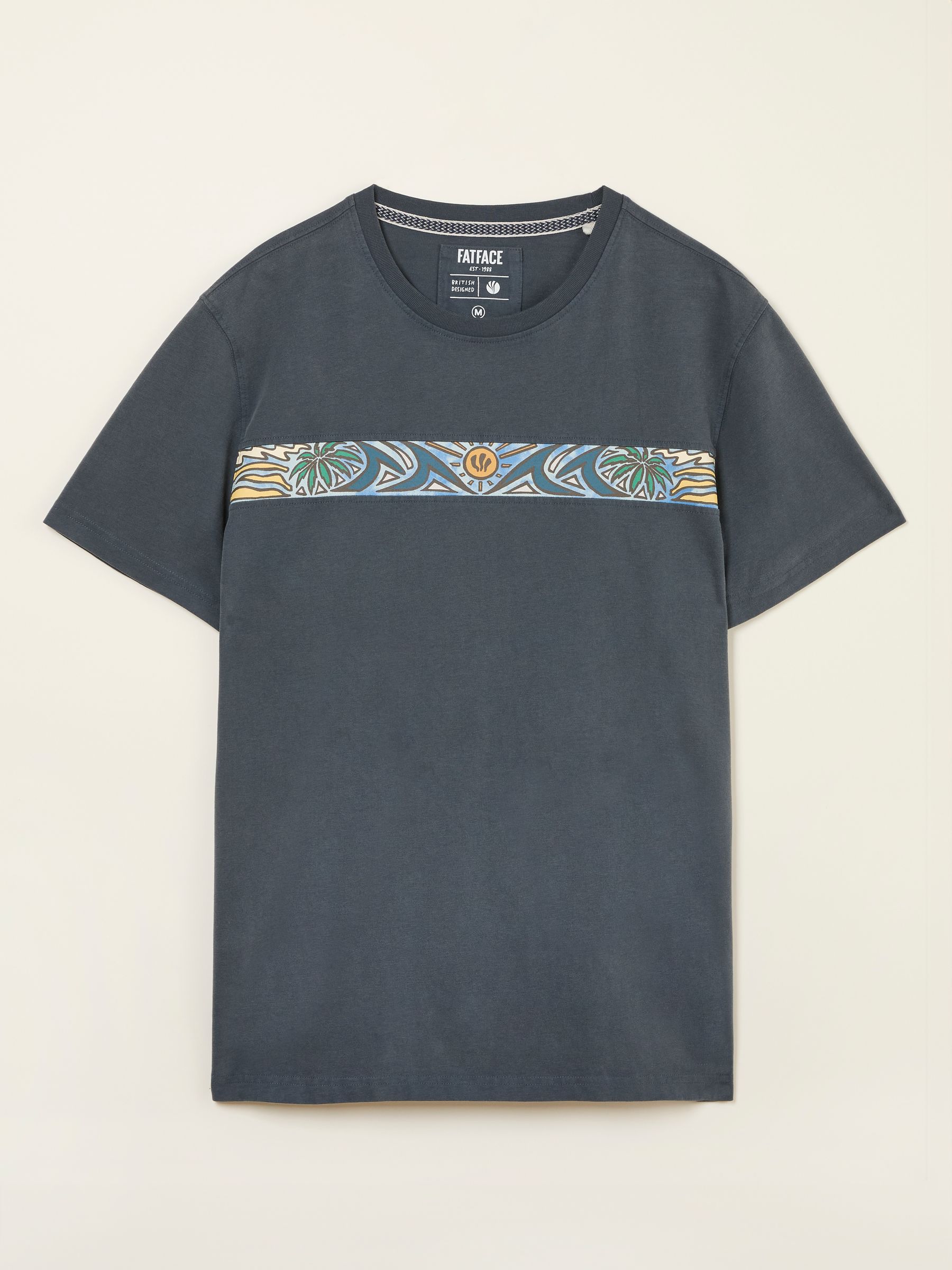 Grey Surf Patch Chest Stripe Tshirt - Image 6 of 6