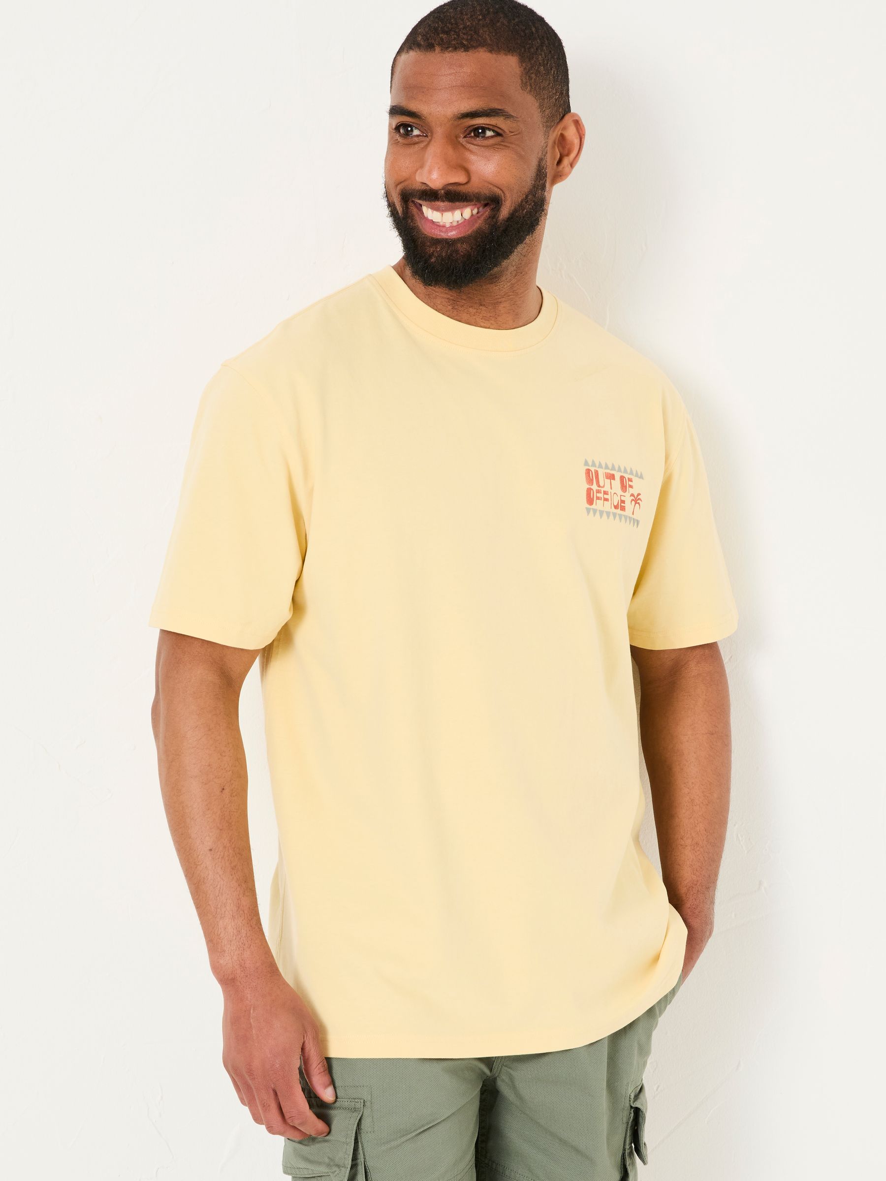 Yellow Out Of Office 100% Cotton T-Shirt - Image 1 of 6