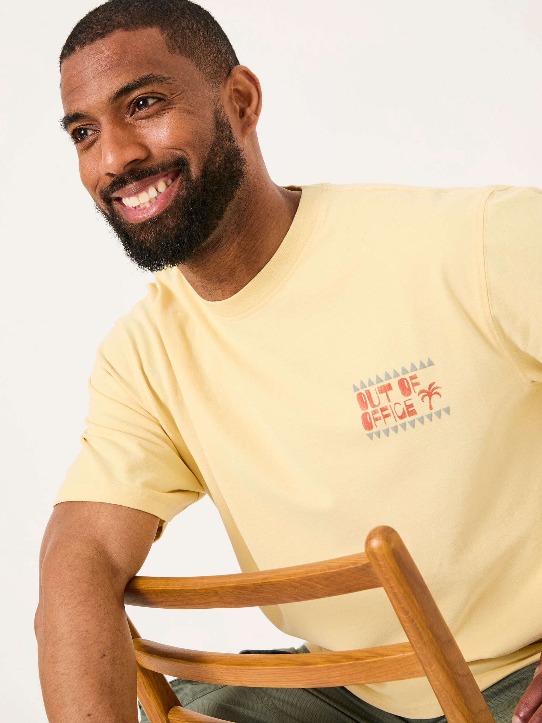 Yellow Out Of Office 100% Cotton T-Shirt - Image 3 of 6