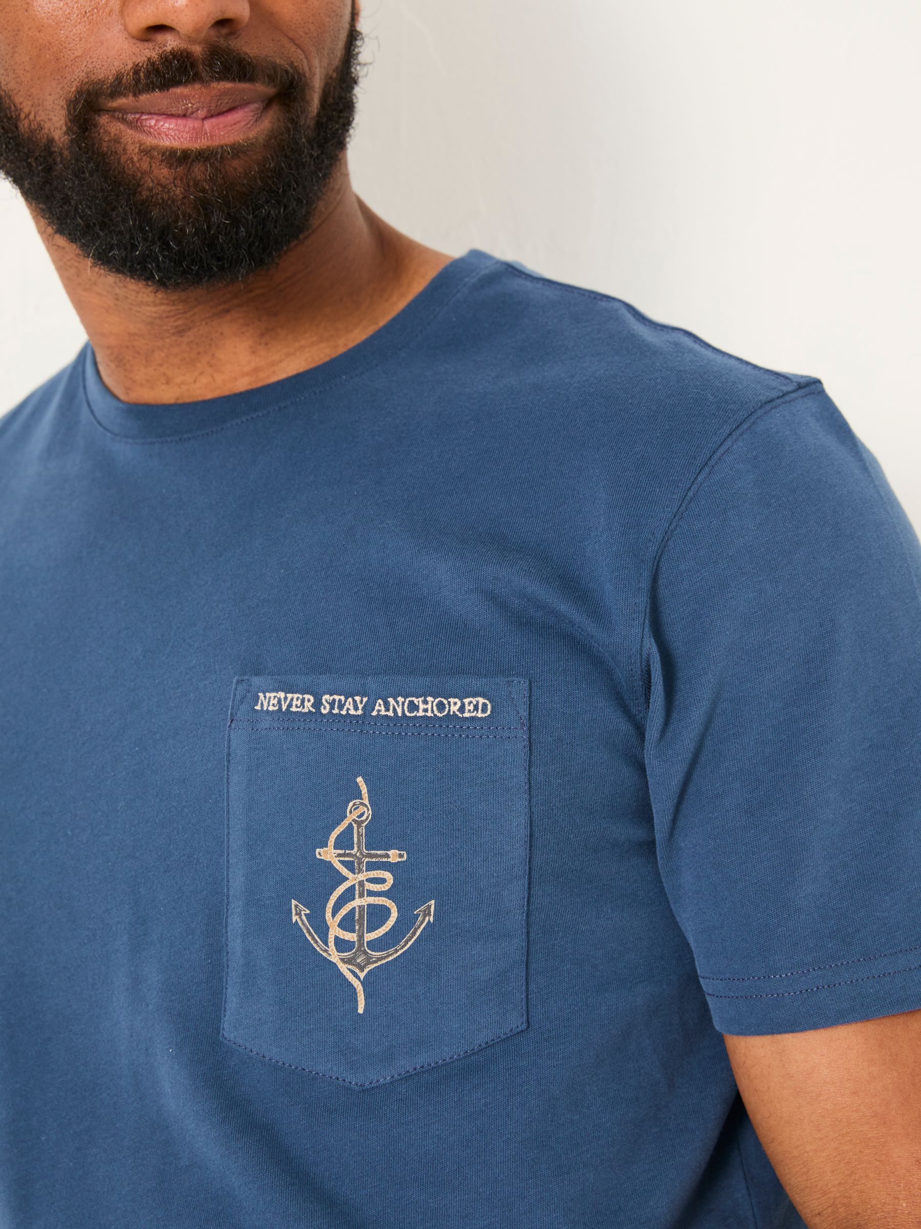 Navy Anchor Pocket Tshirt - Image 4 of 5
