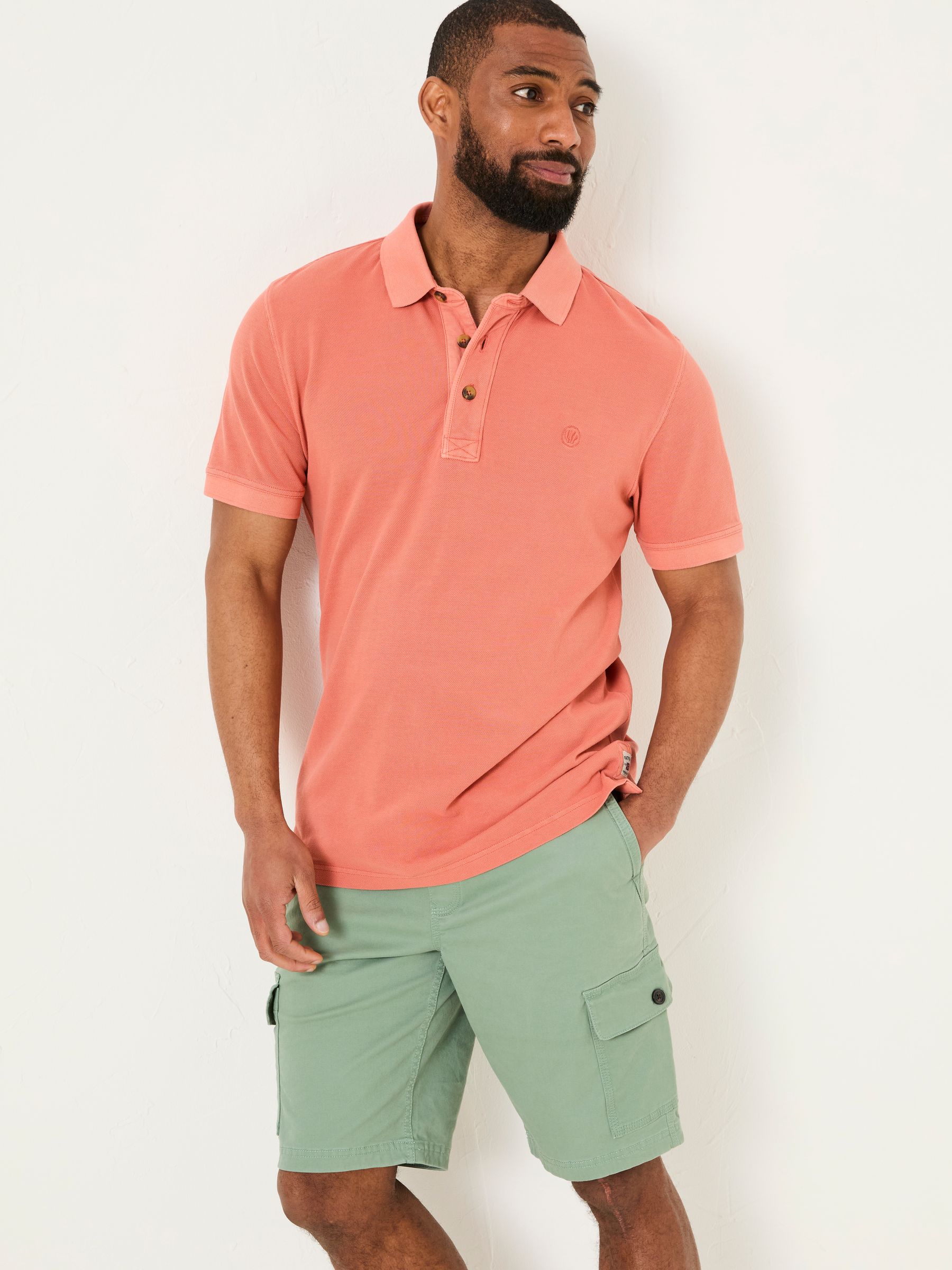 Orange Pique Polo - Image 1 of 5