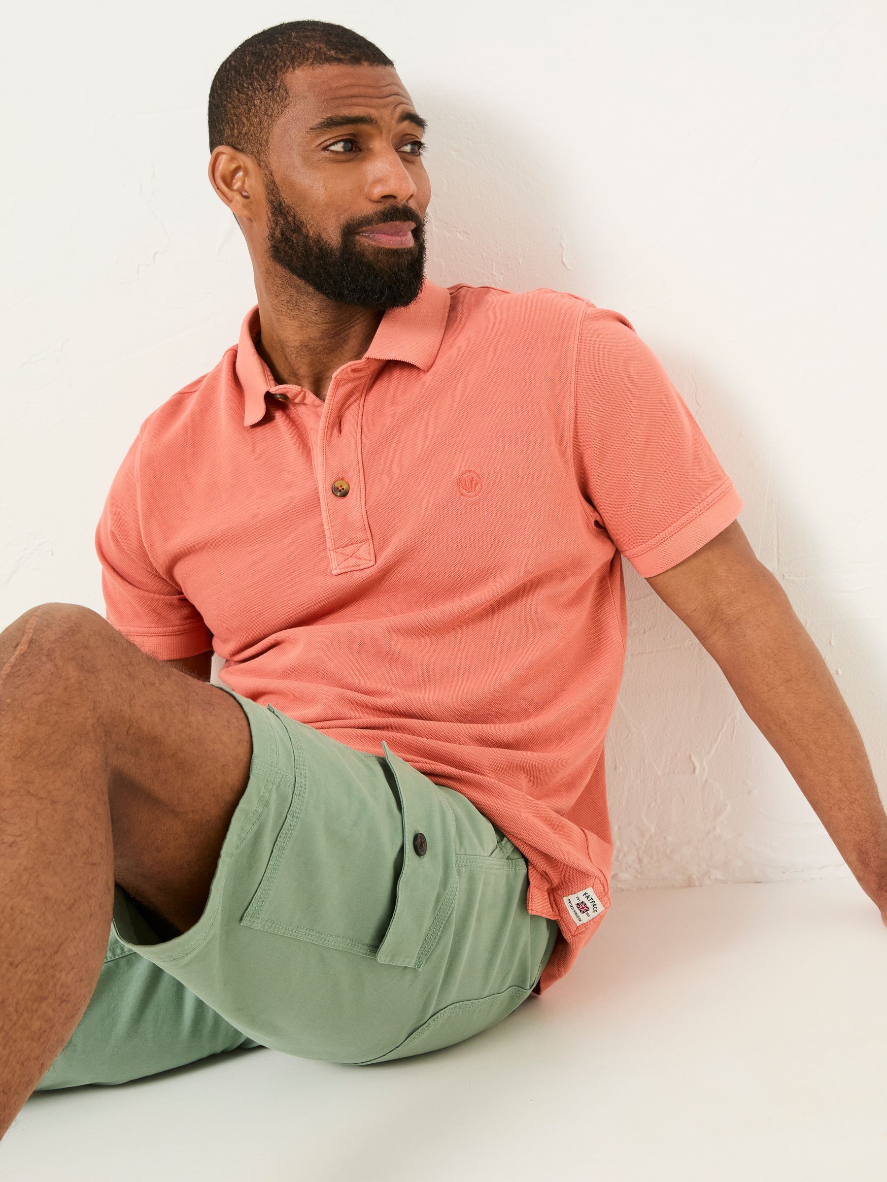 Orange Pique Polo - Image 3 of 5