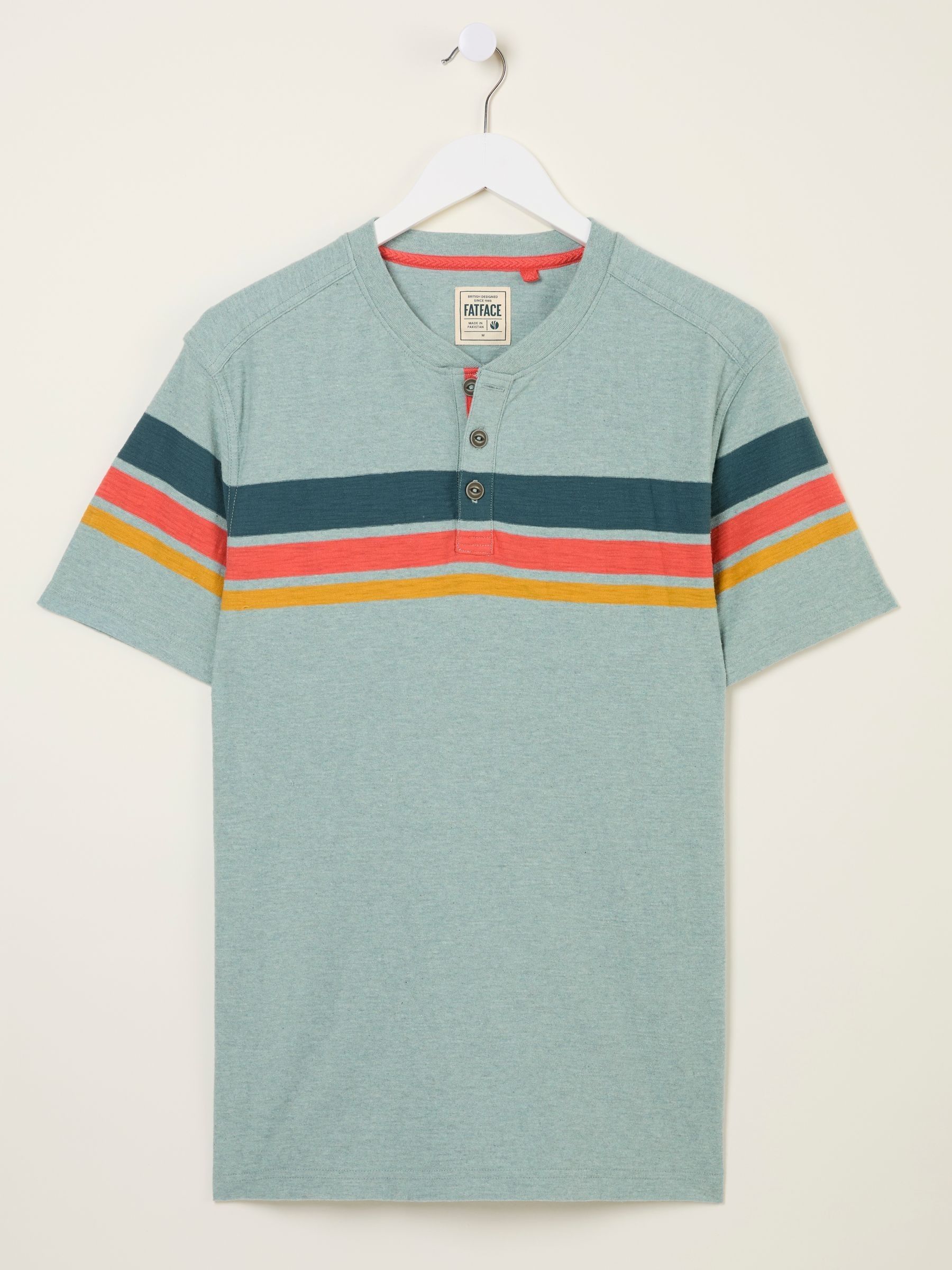 Henley Light Blue Chest Stripe Henley - Image 5 of 5