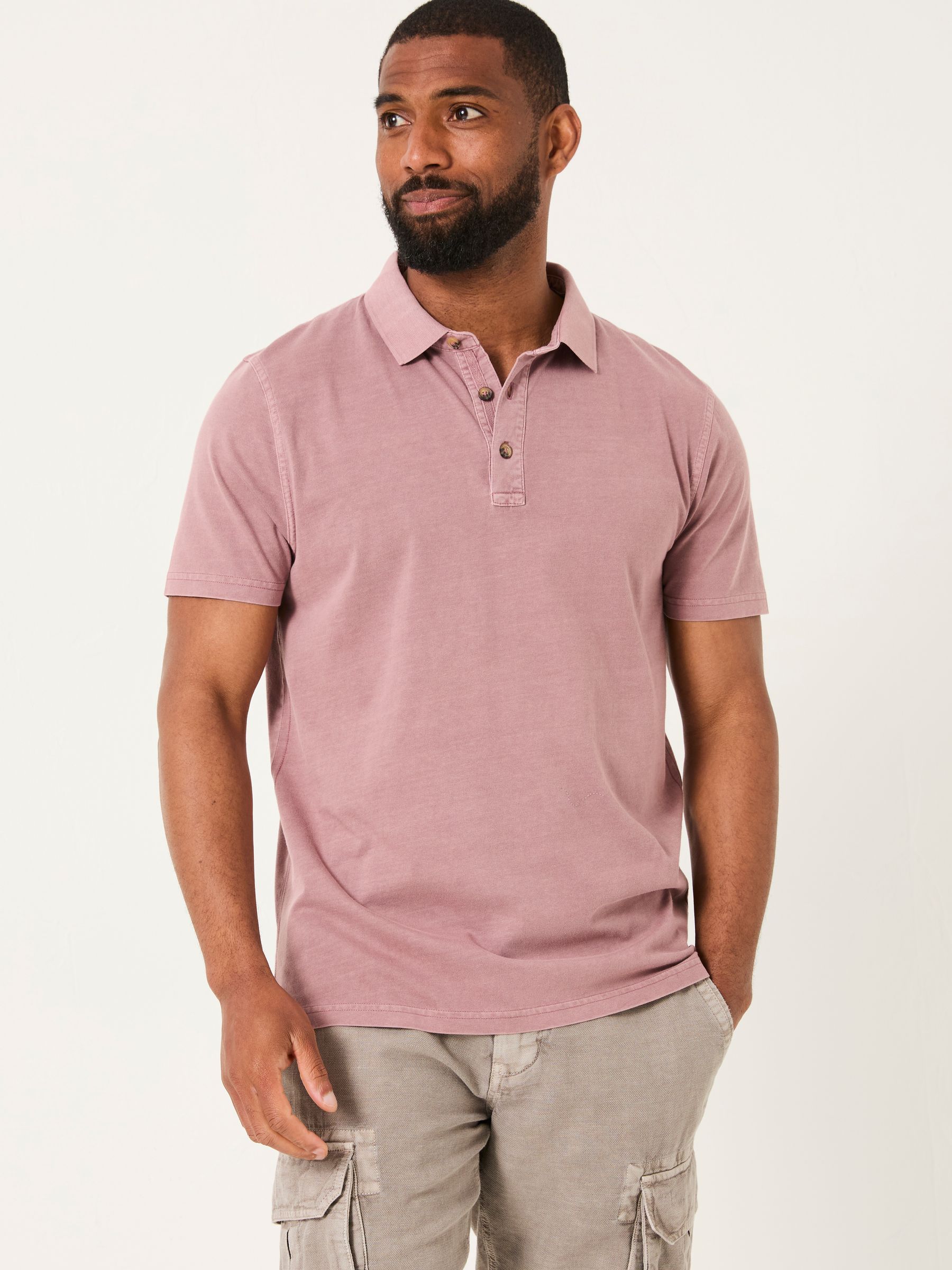 Stoke Heather Purple Short Sleeve Polo Shirt - Image 1 of 5
