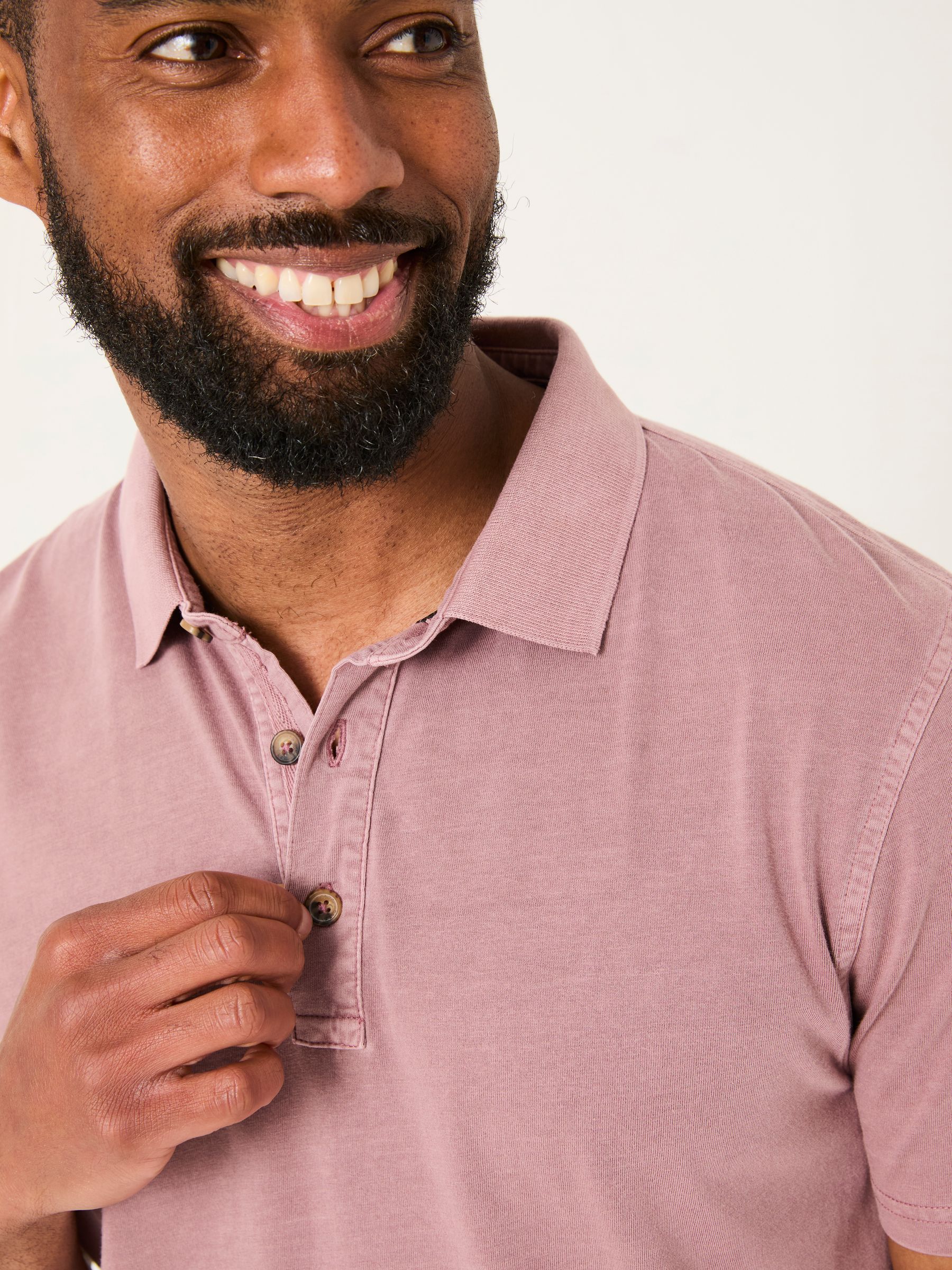 Stoke Heather Purple Short Sleeve Polo Shirt - Image 4 of 5