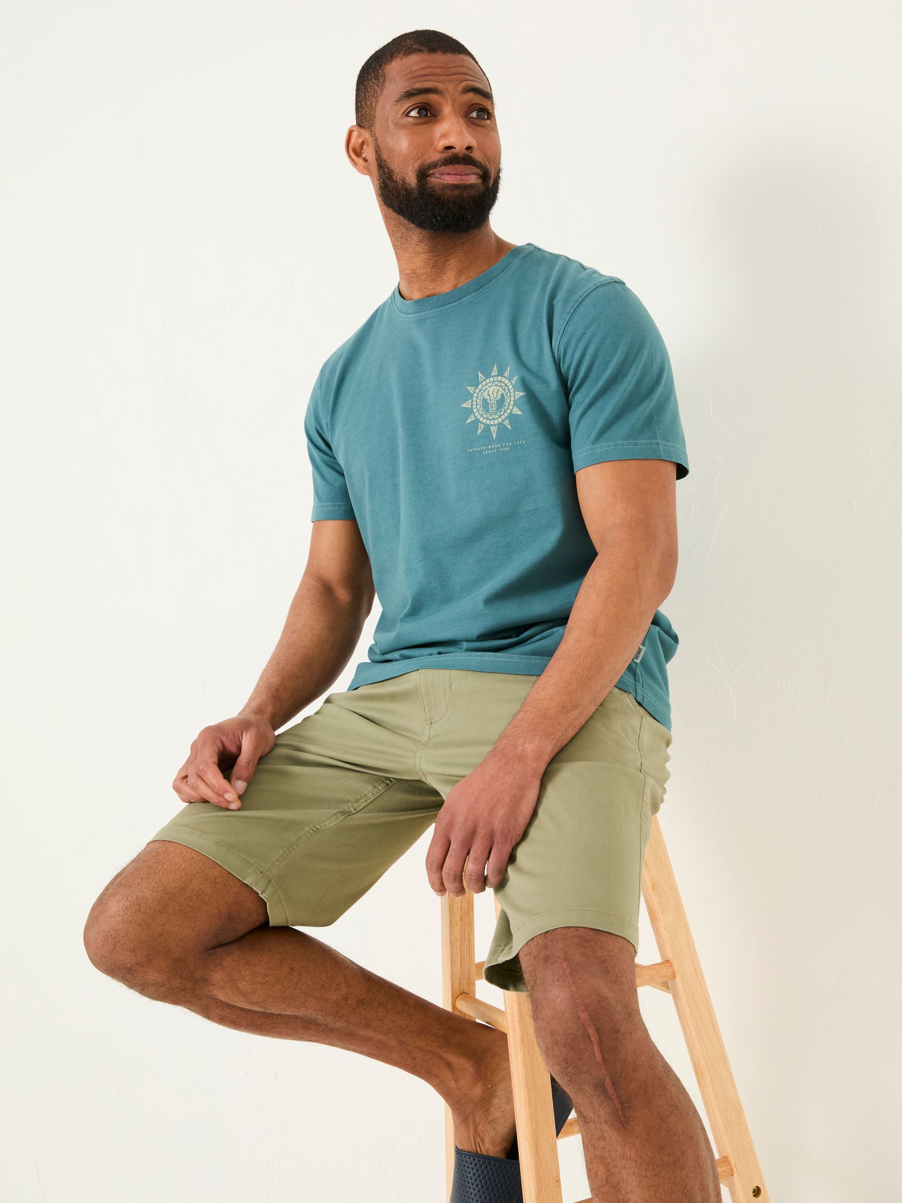 Dark Teal Blue Bike Mandala Graphic Tshirt - Image 3 of 7