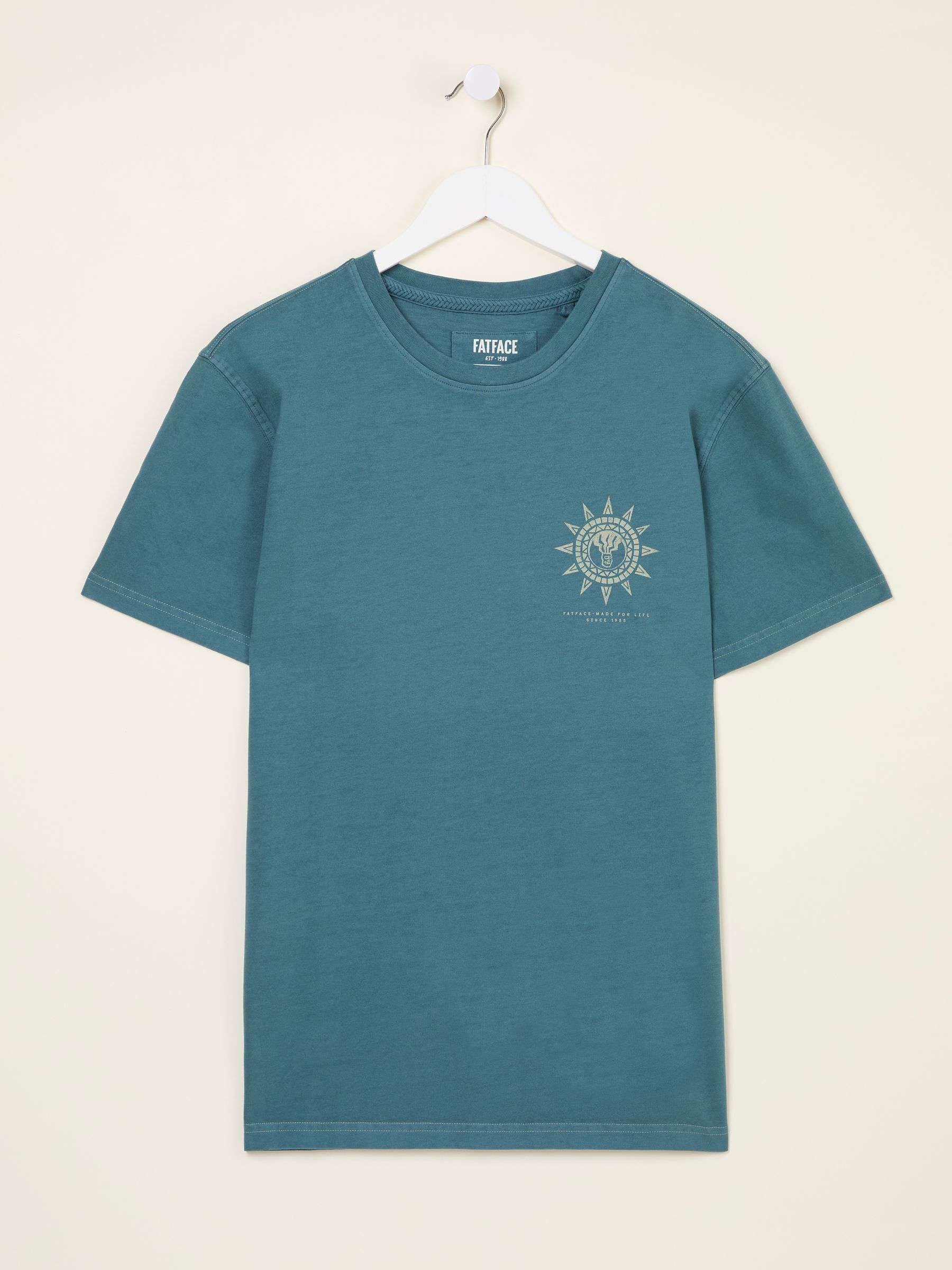 Dark Teal Blue Bike Mandala Graphic Tshirt - Image 5 of 7