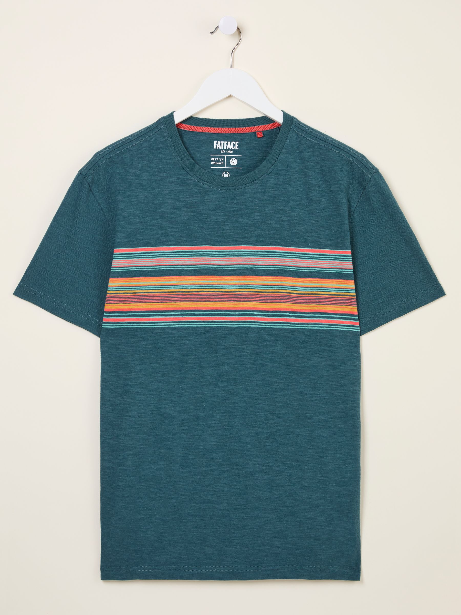 Borden Petrol Chest Stripe T-Shirt - Image 5 of 5