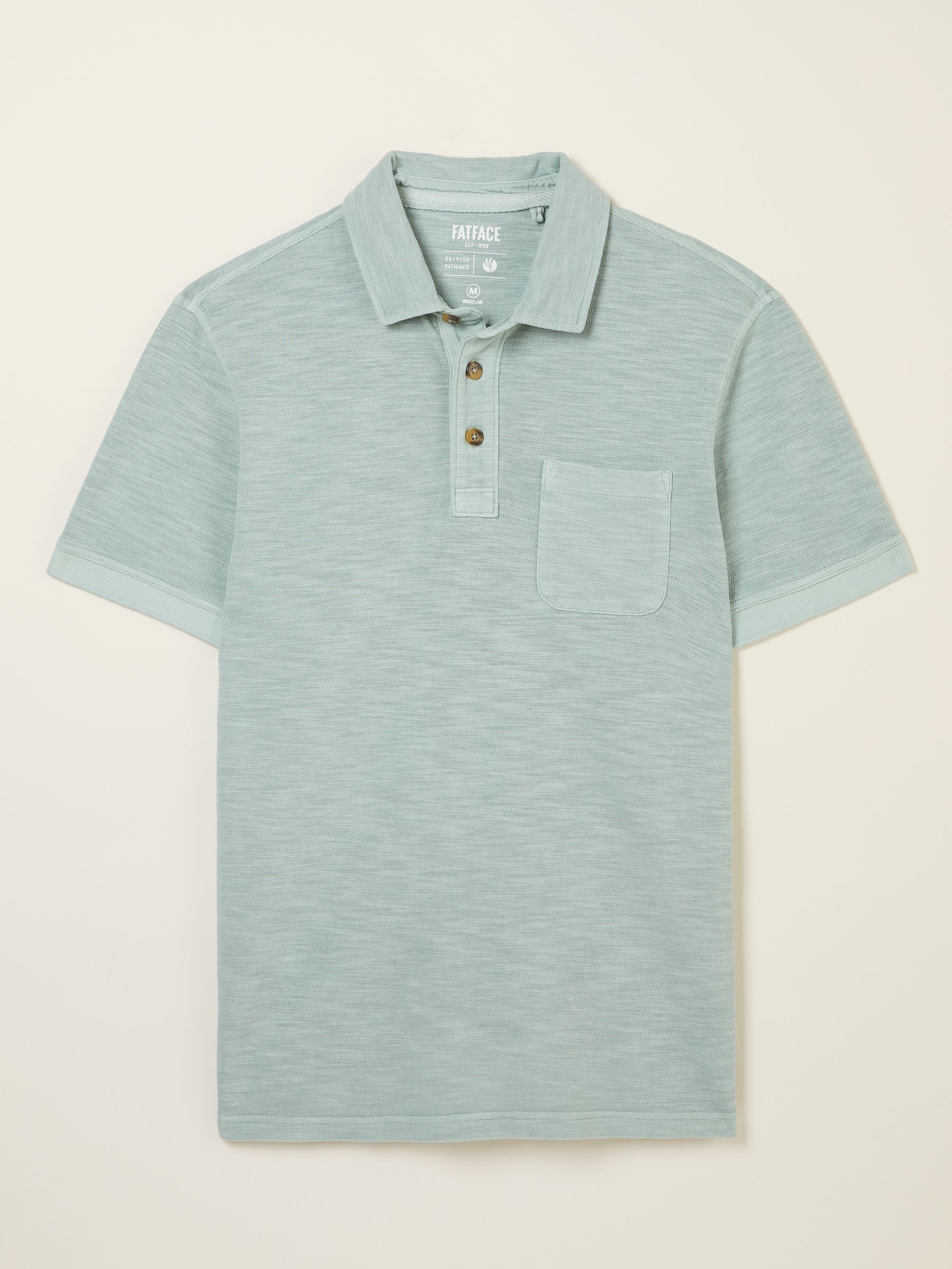 Light Blue Short Sleeve Slub Pique Polo - Image 5 of 5