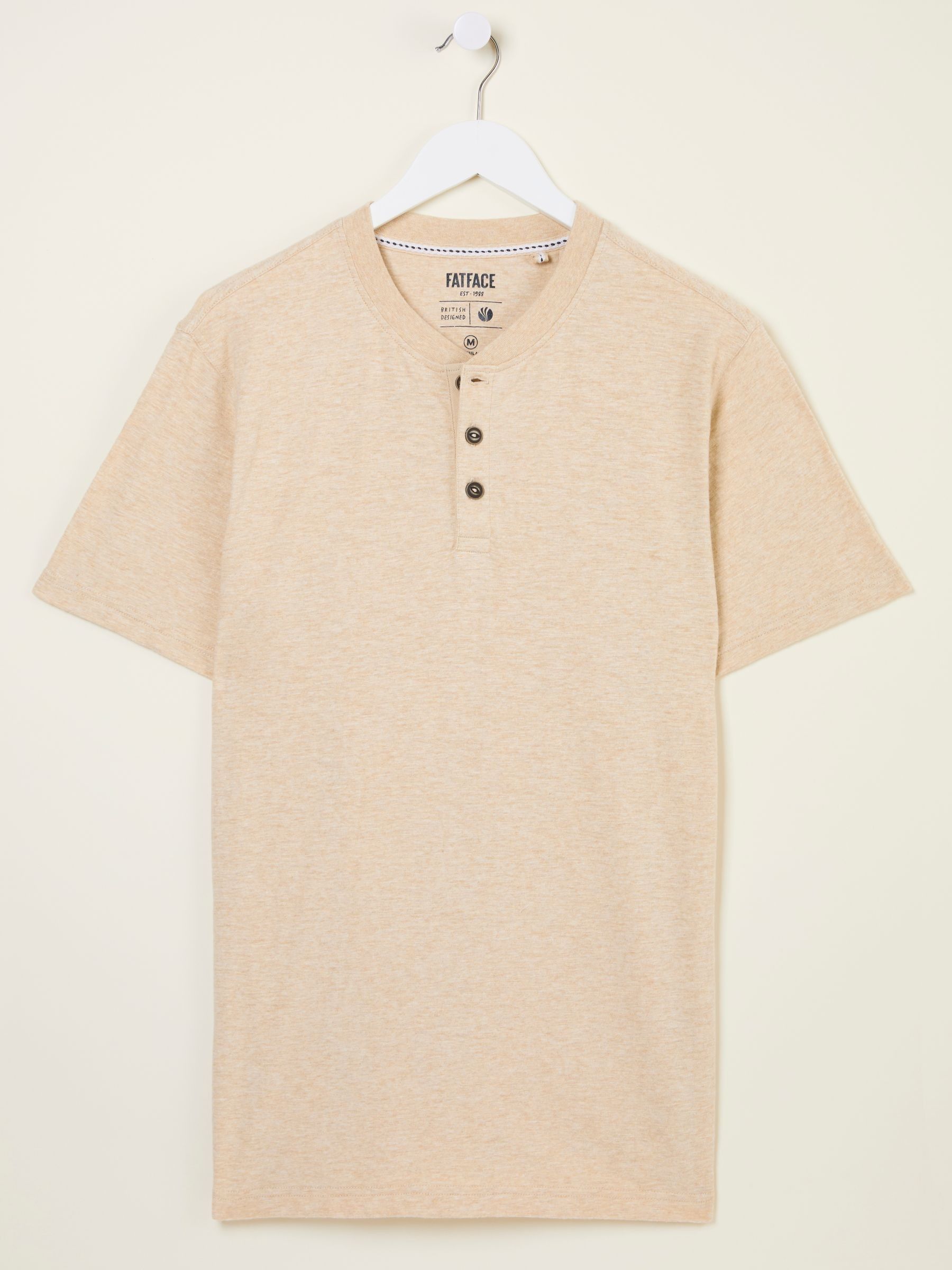Woodside Oatmeal Slub Henley T-Shirt - Image 5 of 5