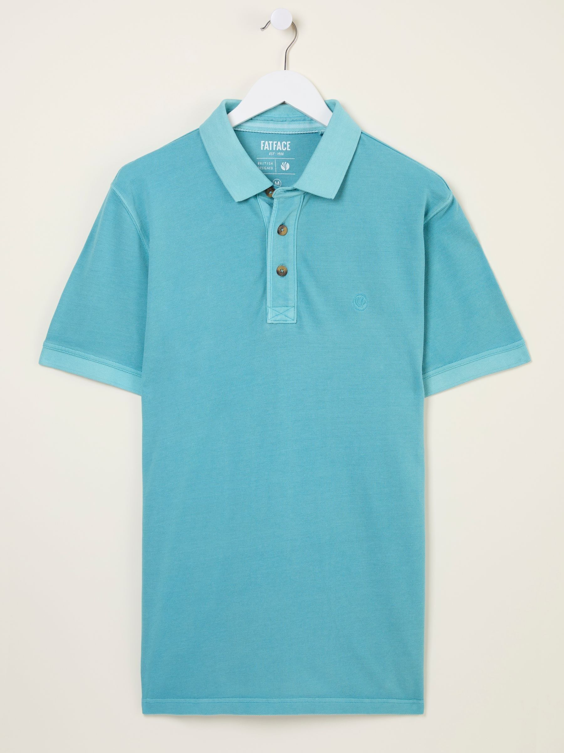 Bright Blue Pique Polo - Image 6 of 6