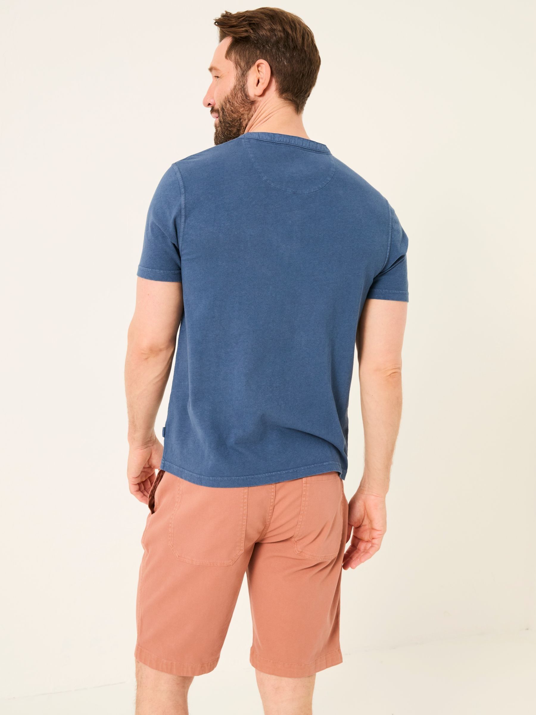 Henley Navy Garment Dyed Pocket Henley - Image 2 of 5