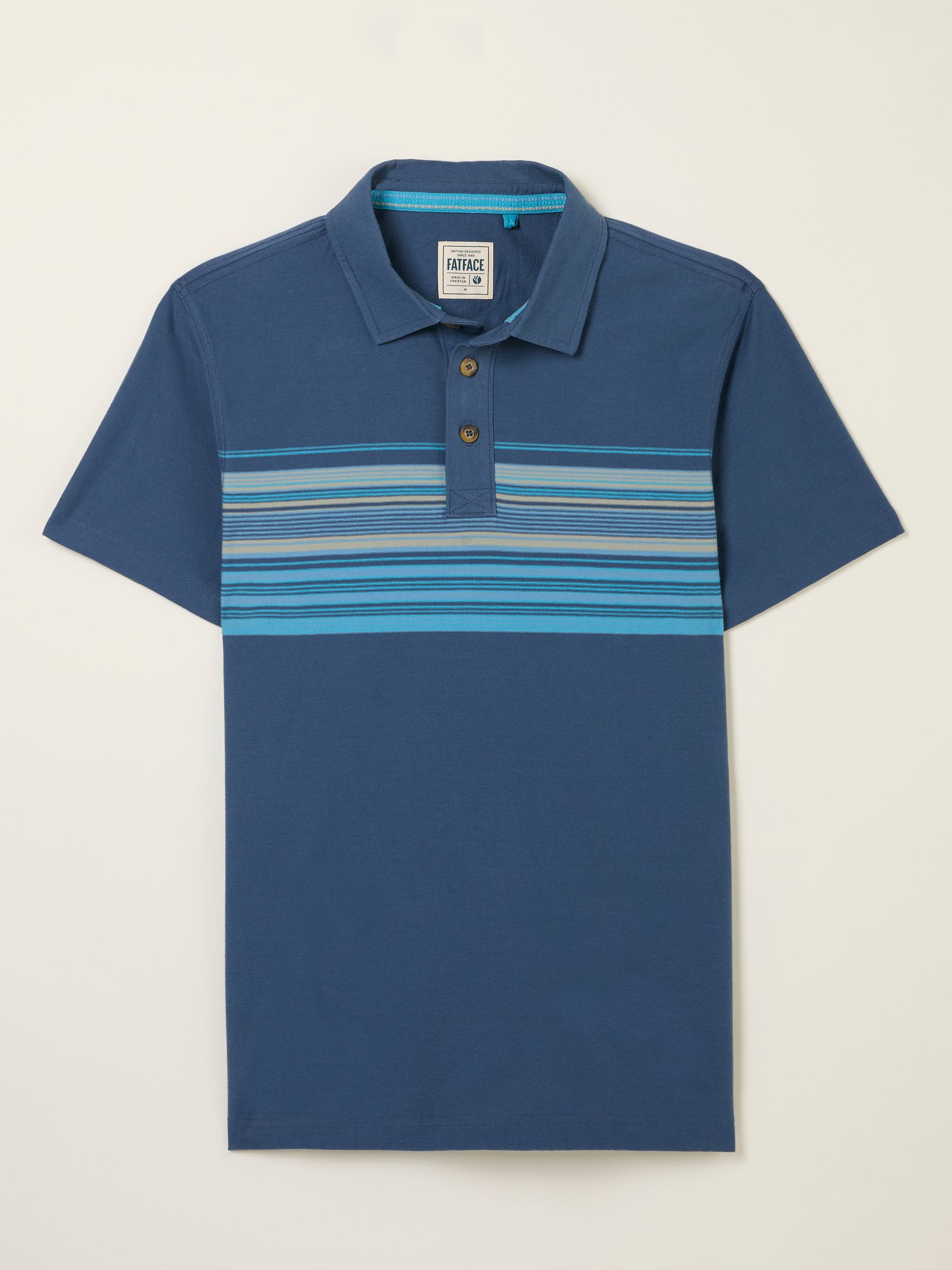 Navy Short Sleeve Chest Stripe Polo - Image 3 of 3