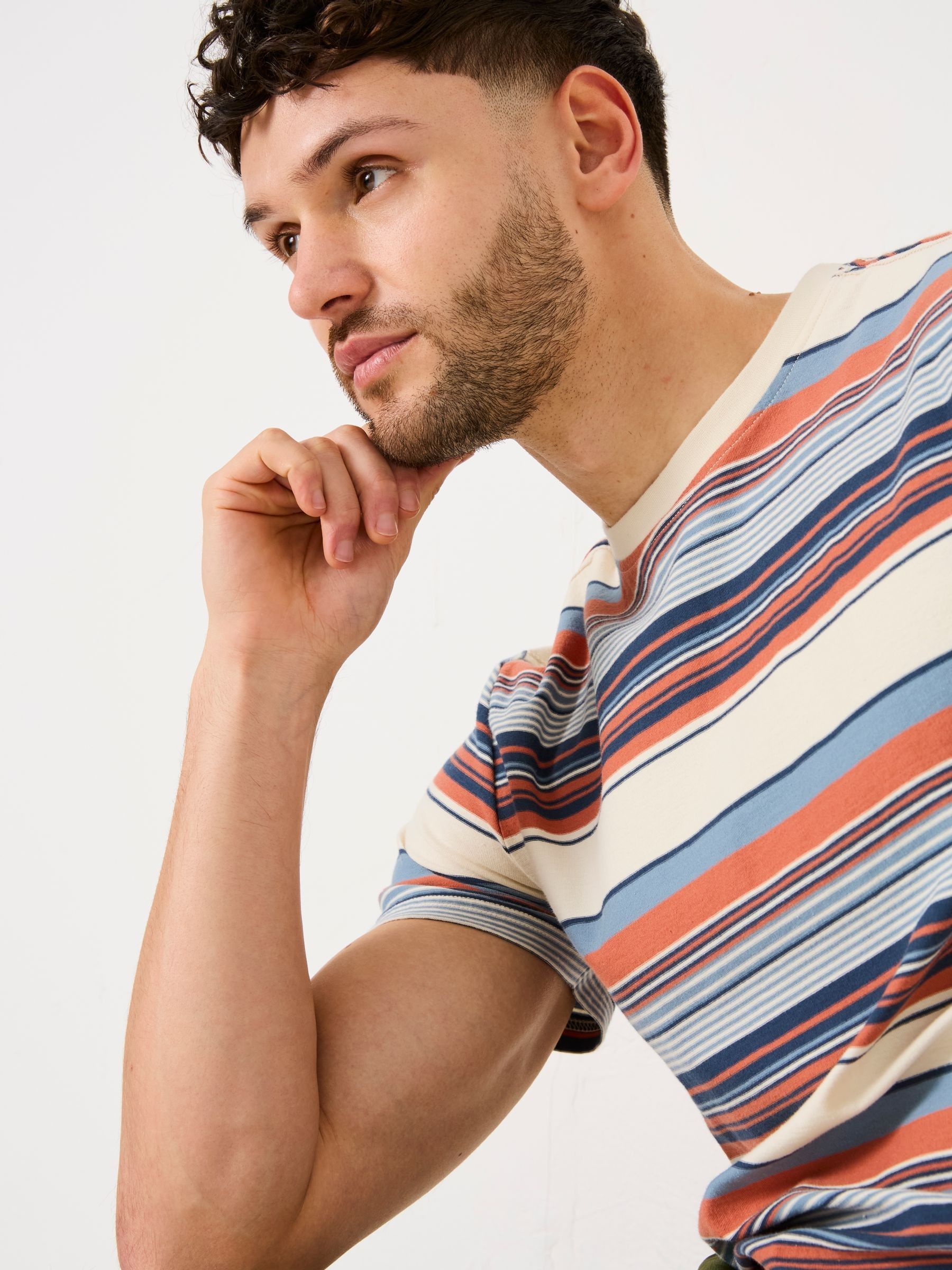 Trescowe Blue Trescowe Stripe Tshirt - Image 4 of 5