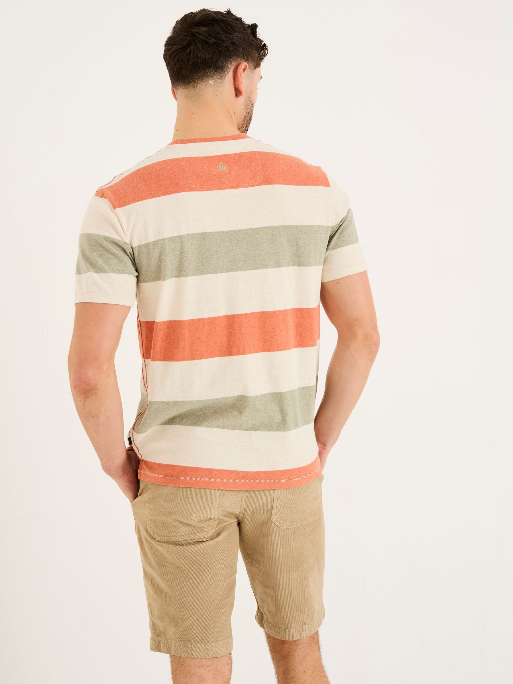 Oatmeal Block Stripe Tshirt - Image 2 of 5