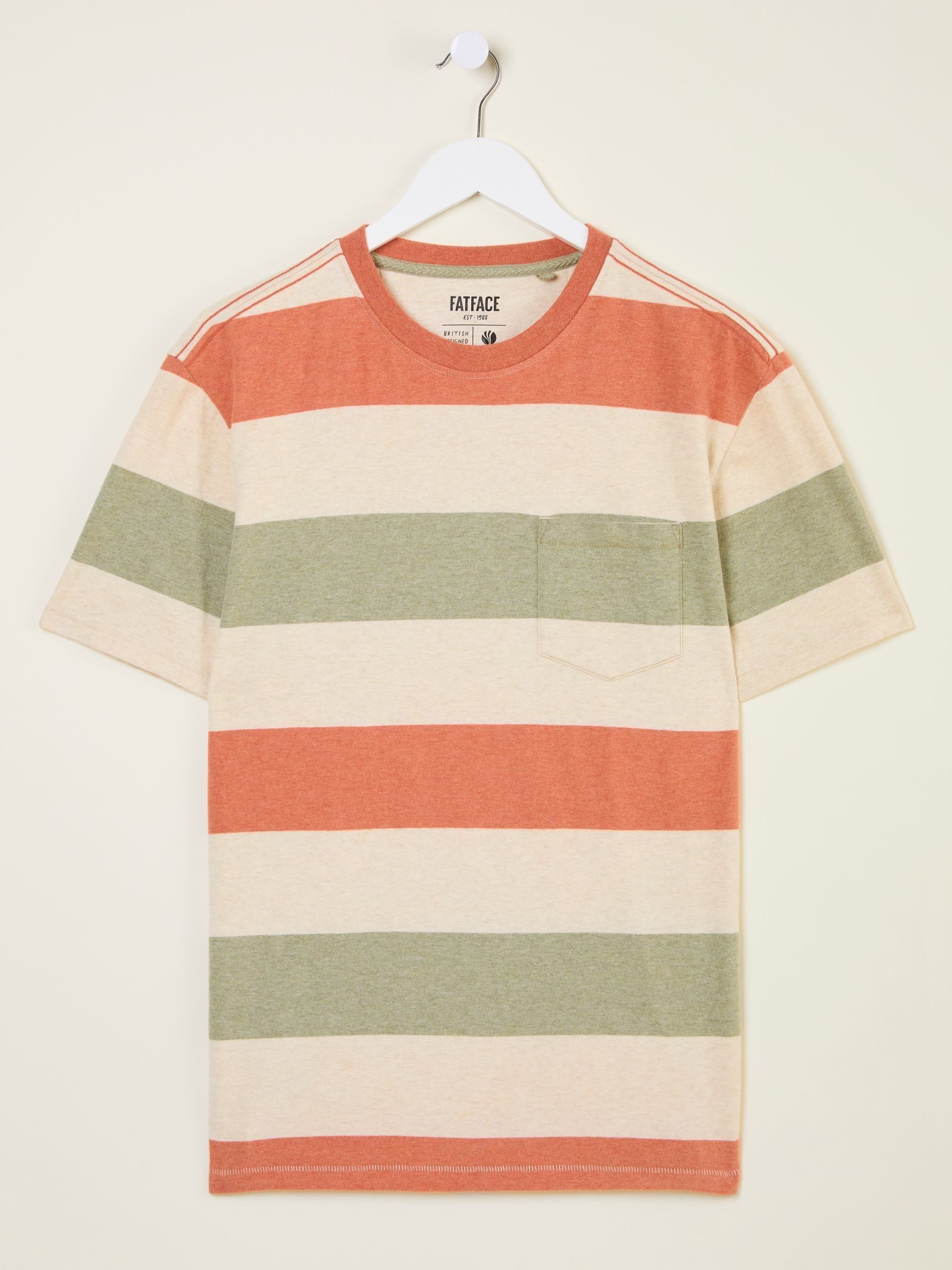 Oatmeal Block Stripe Tshirt - Image 5 of 5