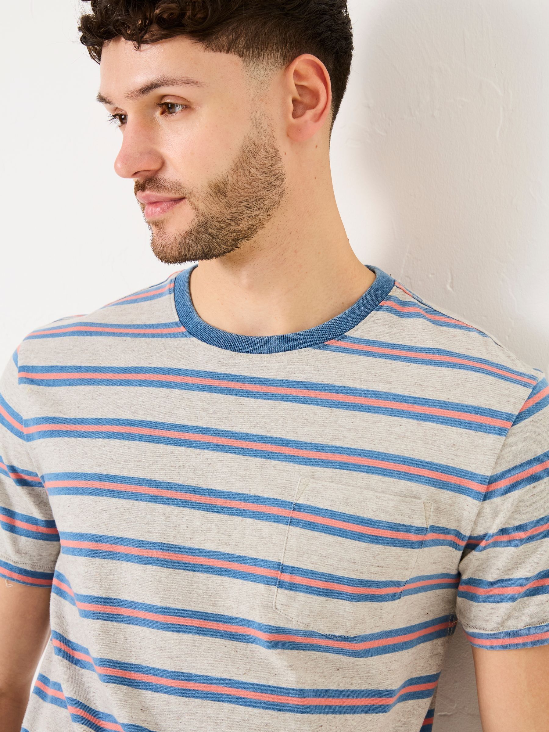 Indigo Blue Pocket Stripe Indigo Tee - Image 4 of 5