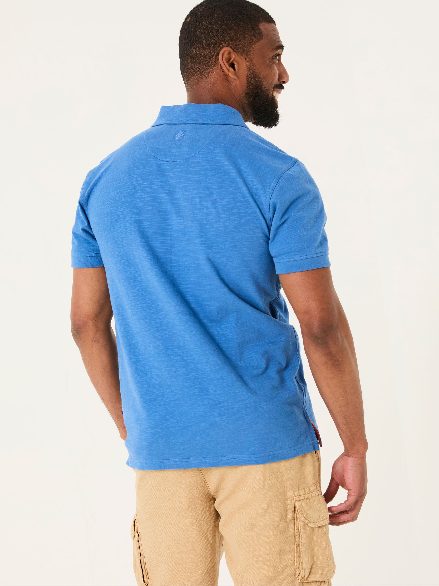 Blue Cut and Sew Chest Stripe Polo - Image 2 of 5