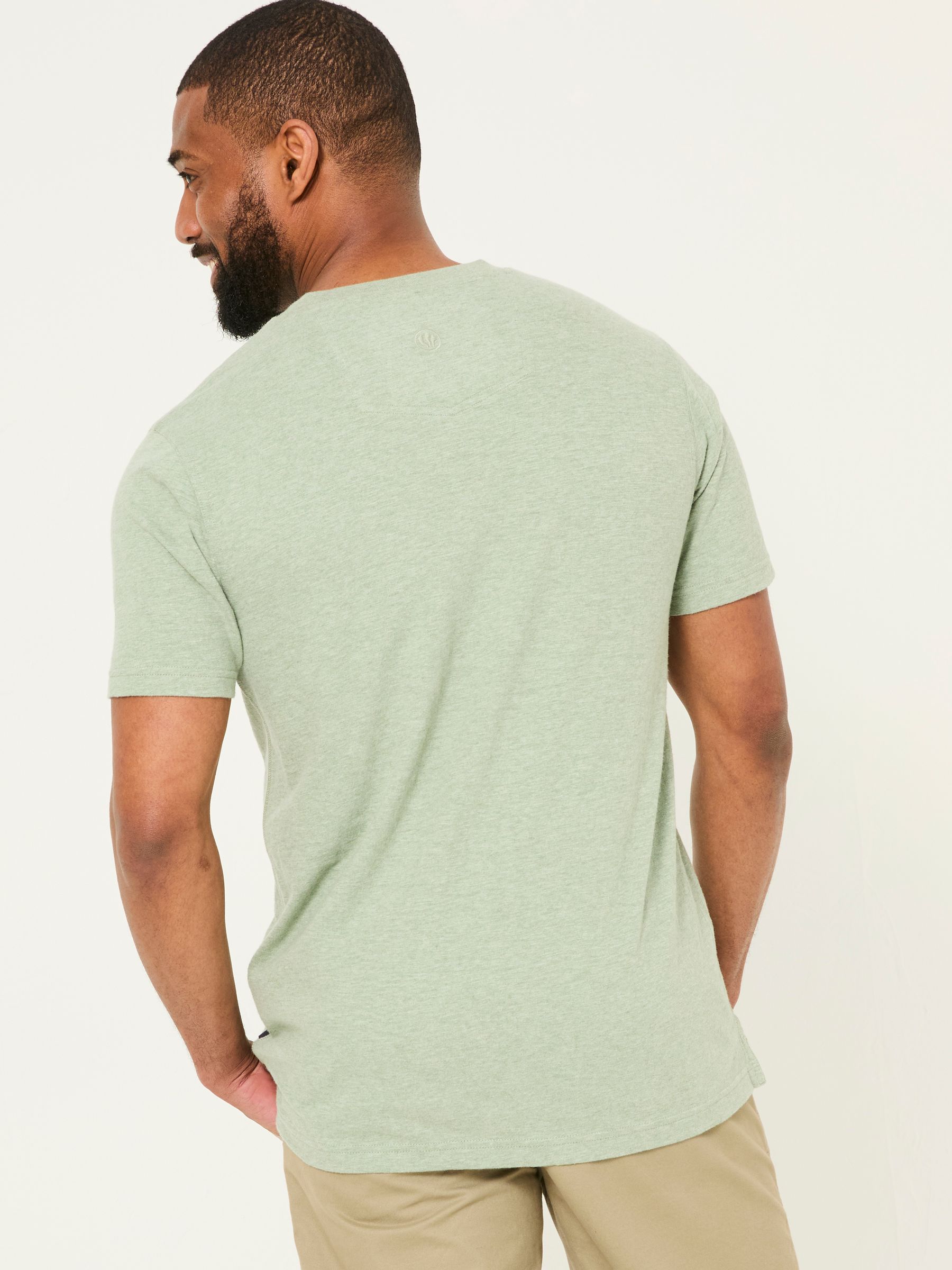 Woodside Sage Green Slub Henley T-Shirt - Image 2 of 4