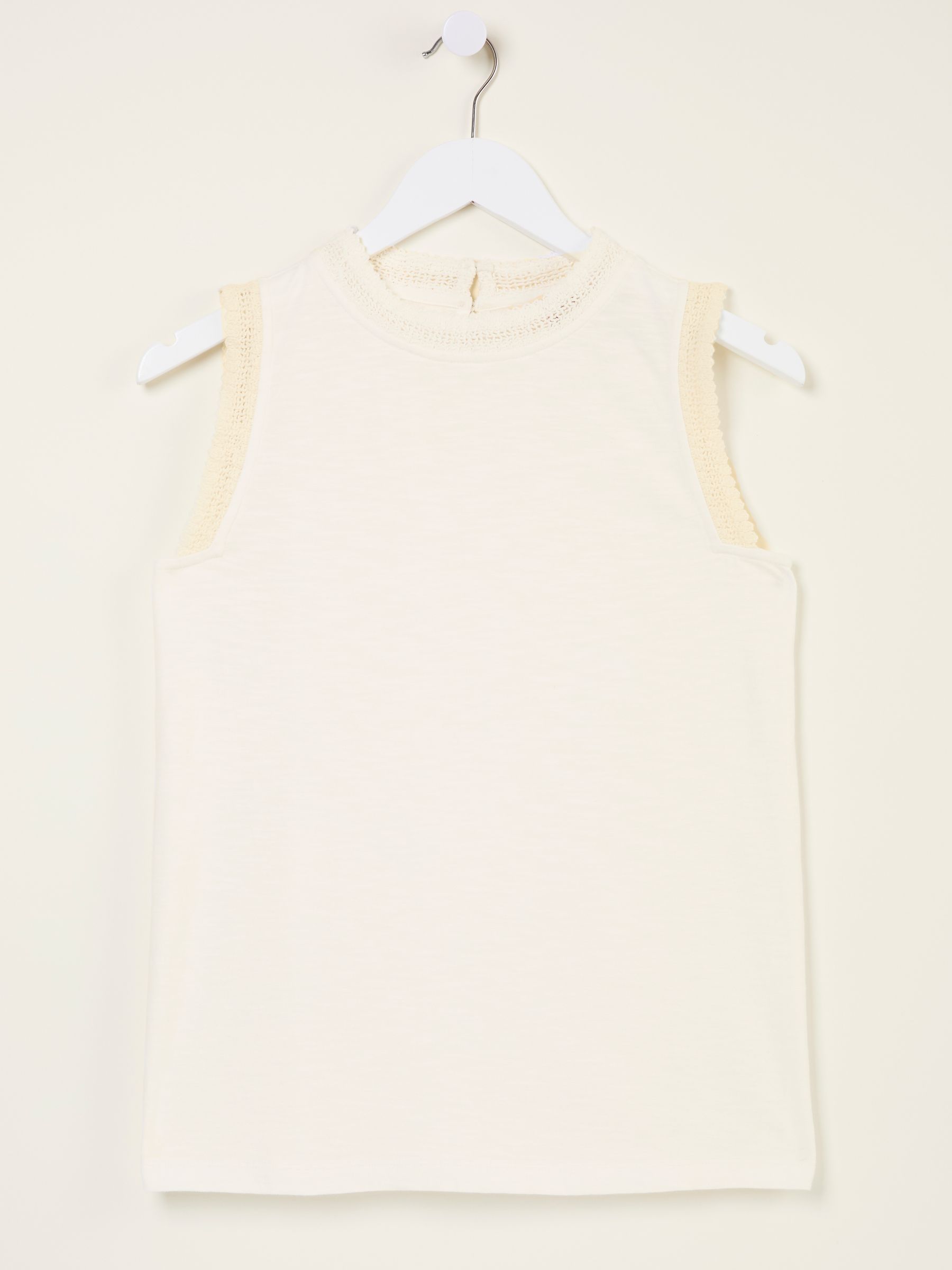 Isla White Lace Jersey Tank Top - Image 5 of 5