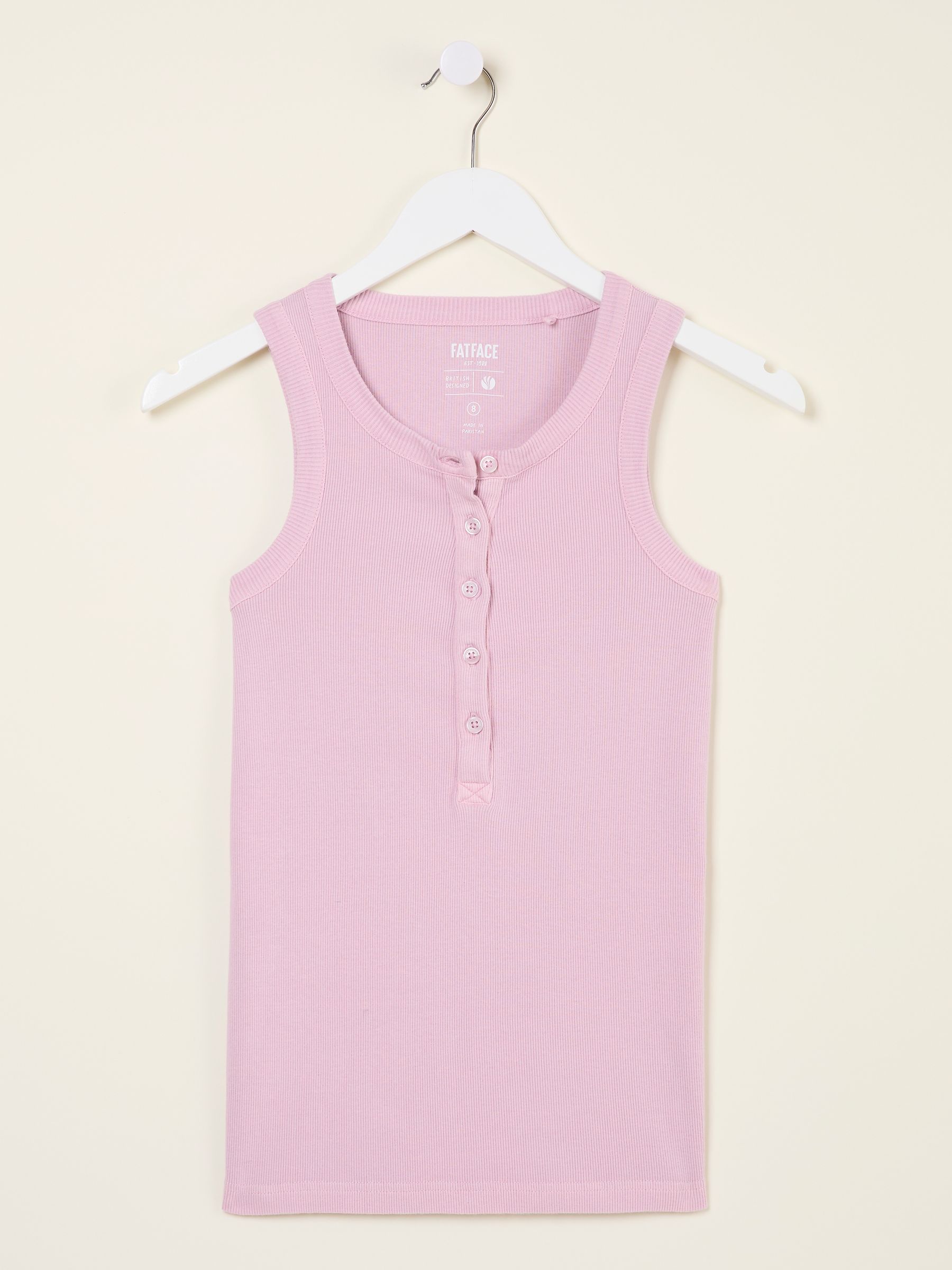 Rachel Light Pink Rib Vest - Image 5 of 5