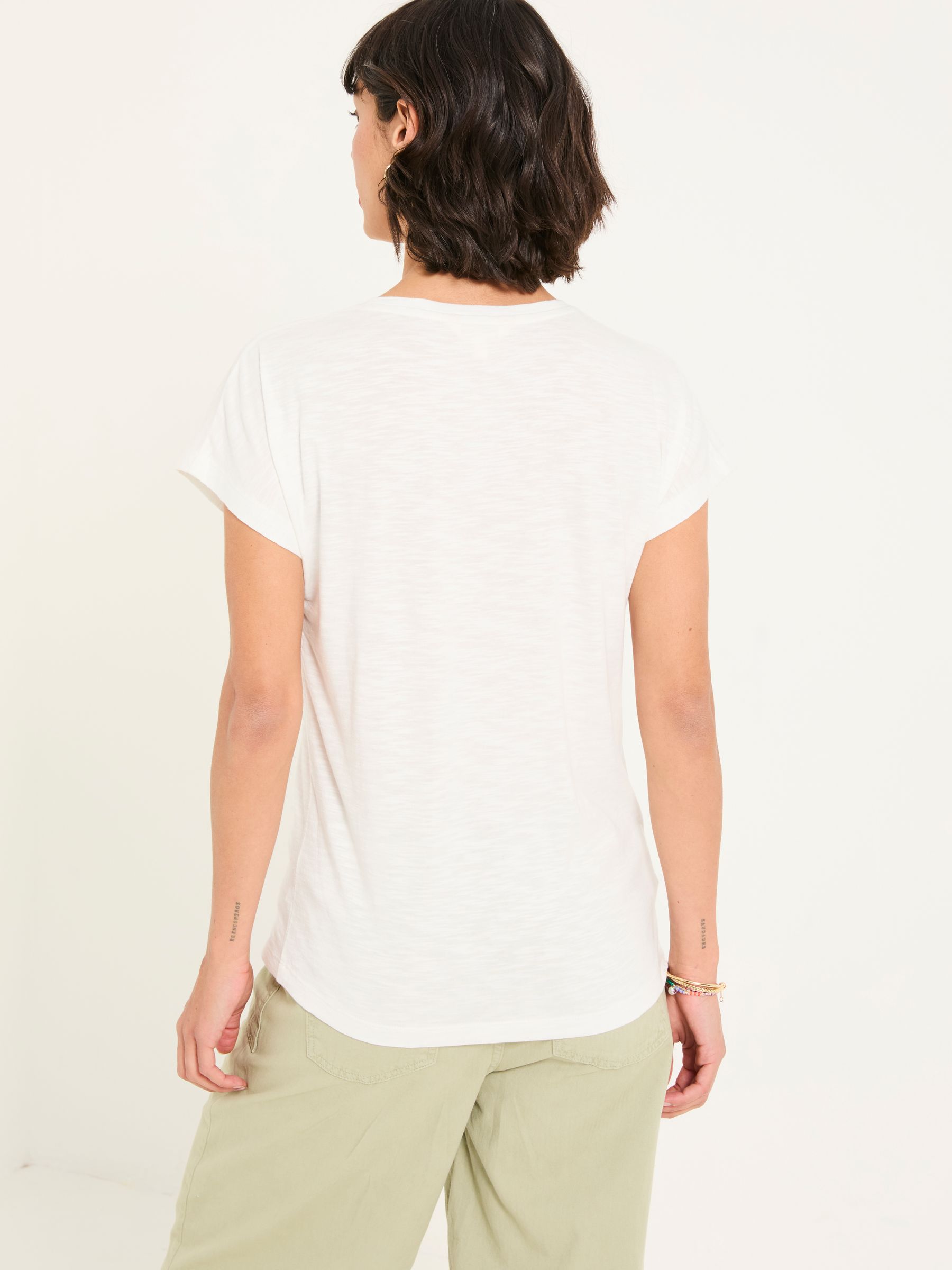 Chloe White Lace Cutwork T-Shirt - Image 2 of 5