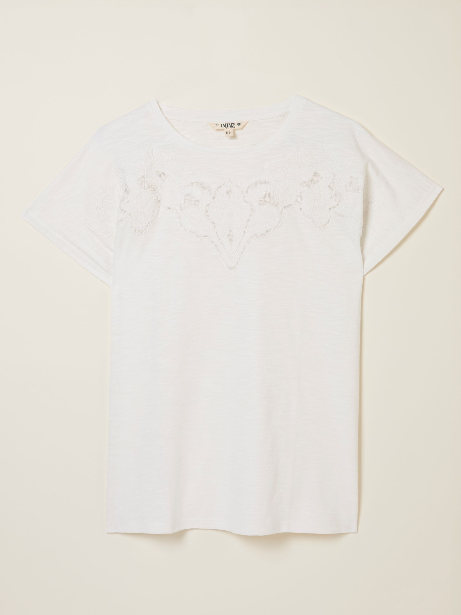 Chloe White Lace Cutwork T-Shirt - Image 5 of 5