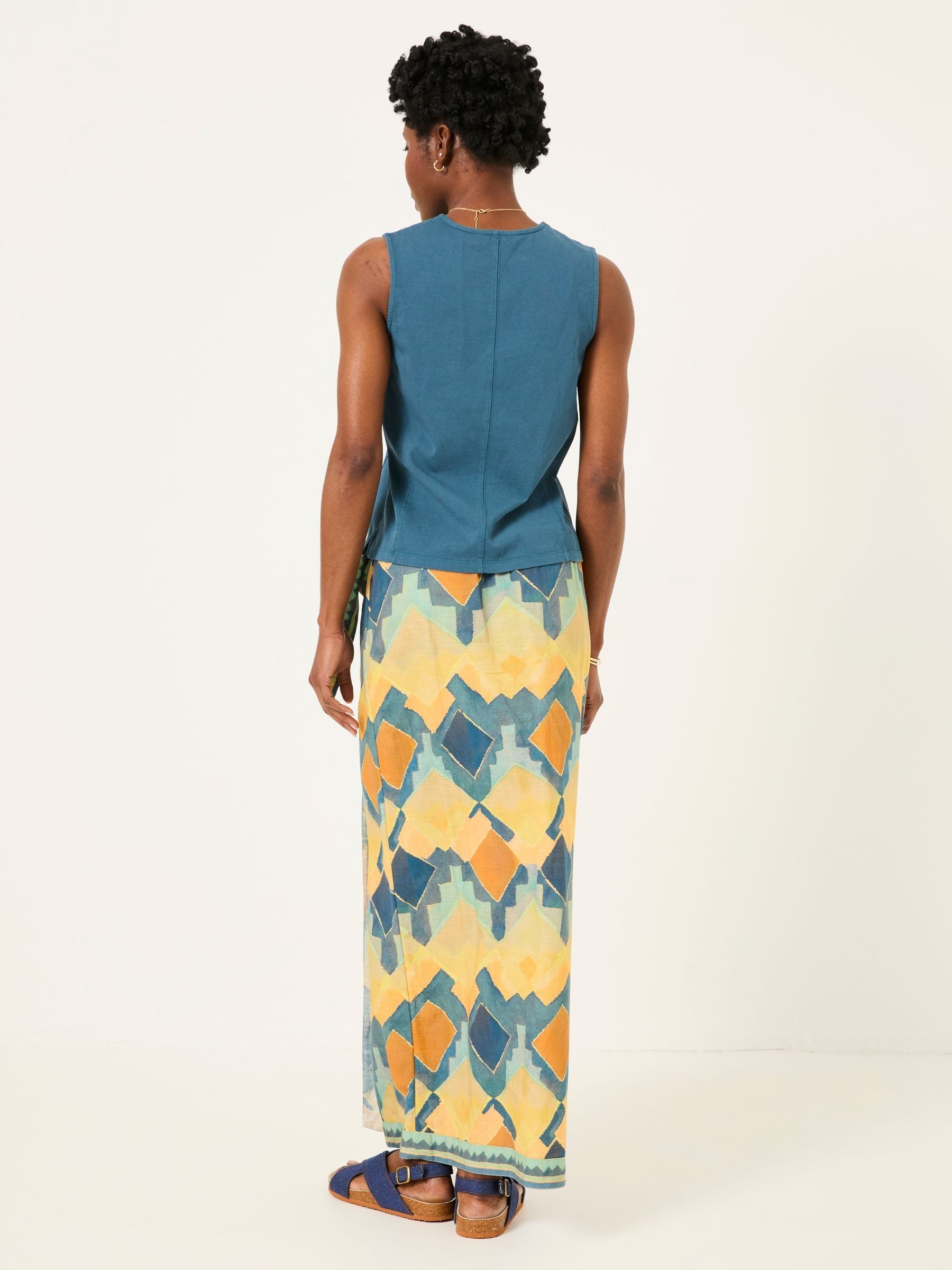 Joni Dark Teal Blue Jersey Waistcoat - Image 2 of 5