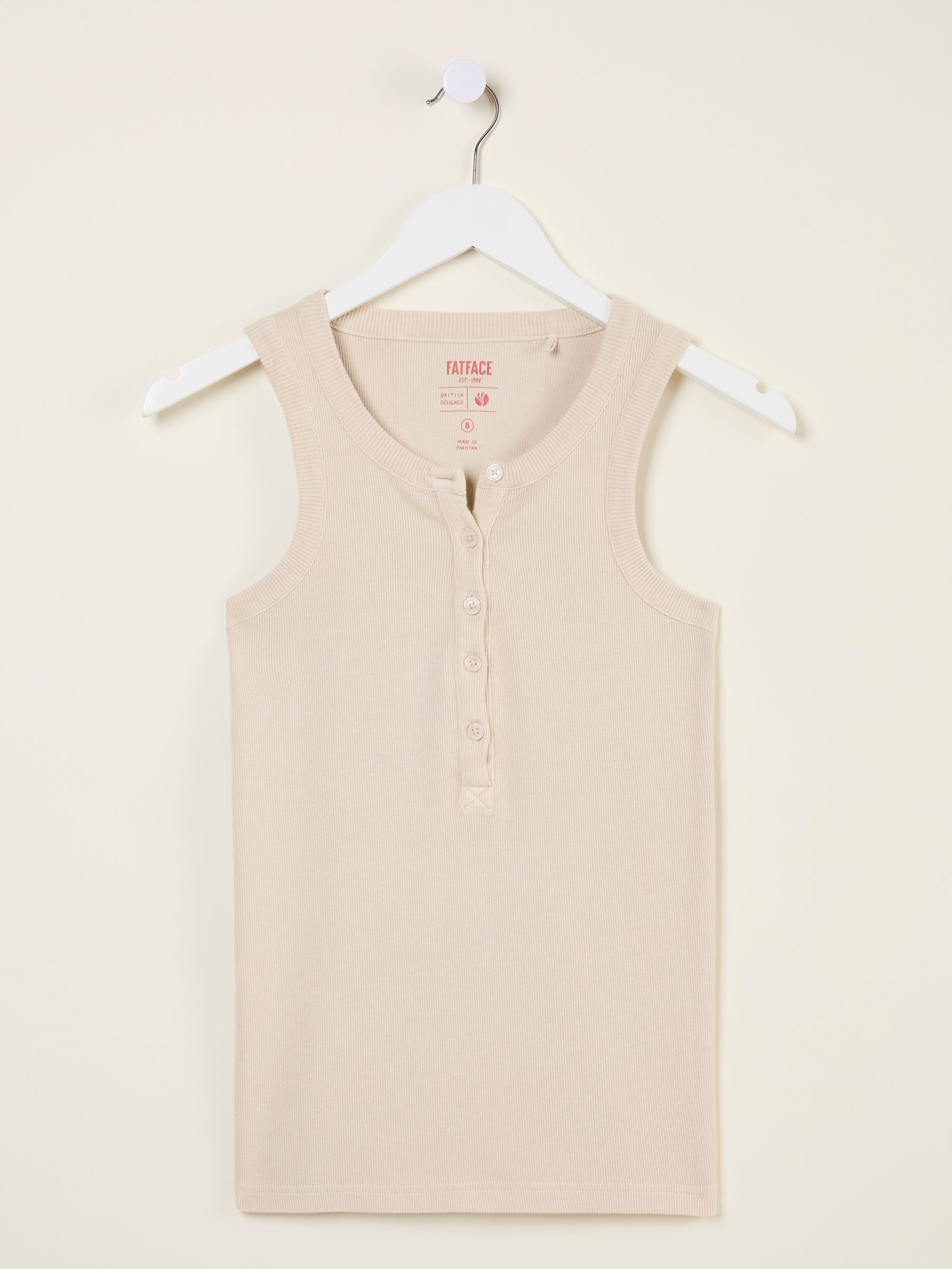Rachel Natural Rib Vest - Image 5 of 5