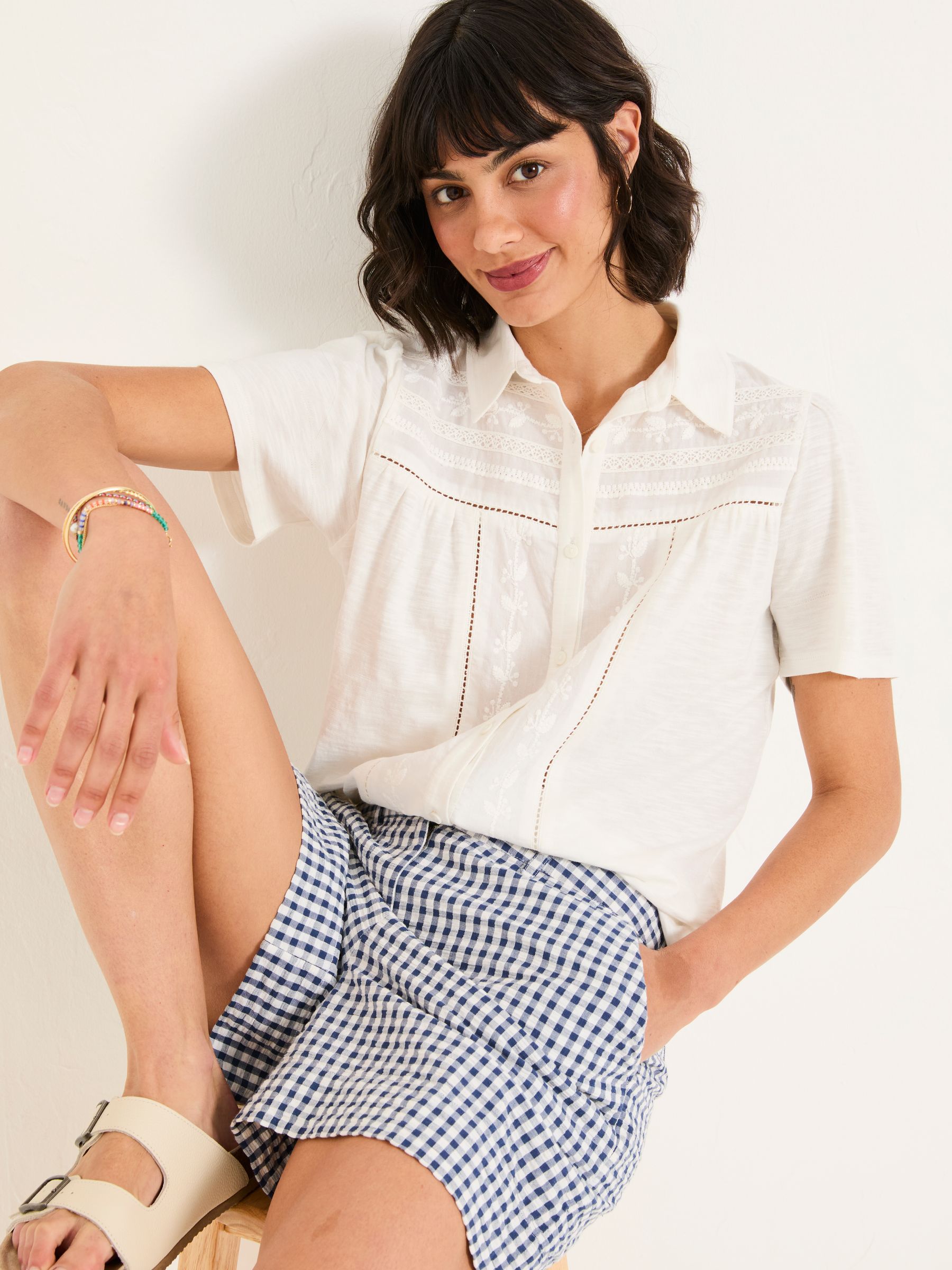 Kit White Embroidered Short Sleeve Shirt - Image 4 of 6